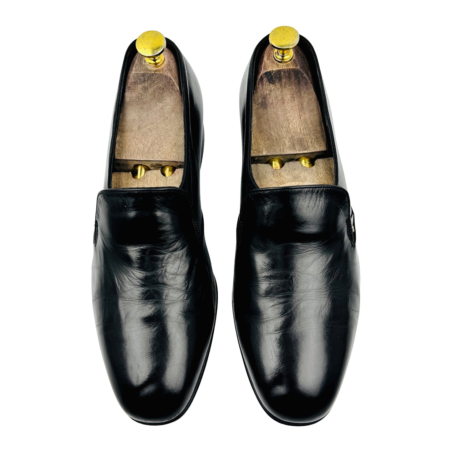 Bally Men's Black Leather Loafers (Size 42)