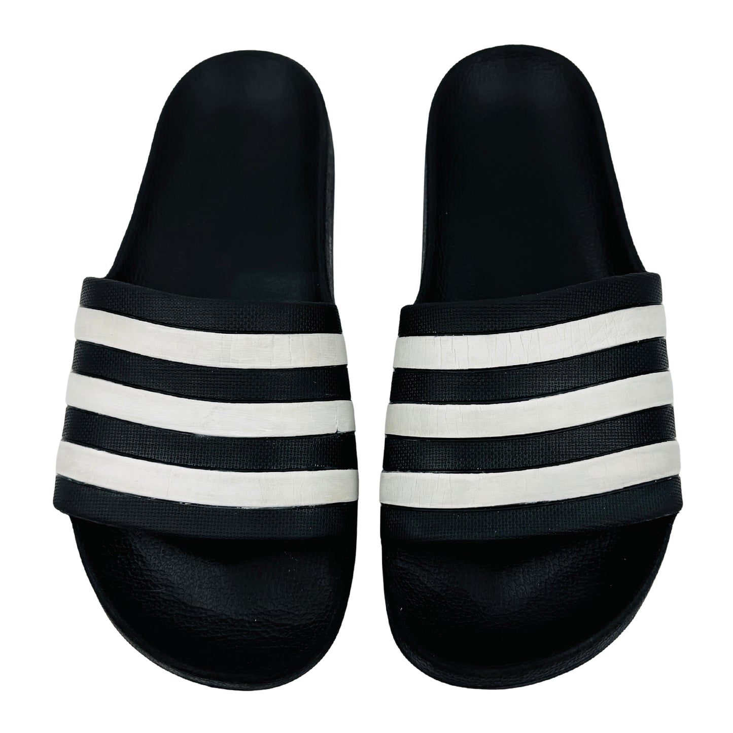 Adidas Adilette Aqua Black Foam Slides (Size 43)