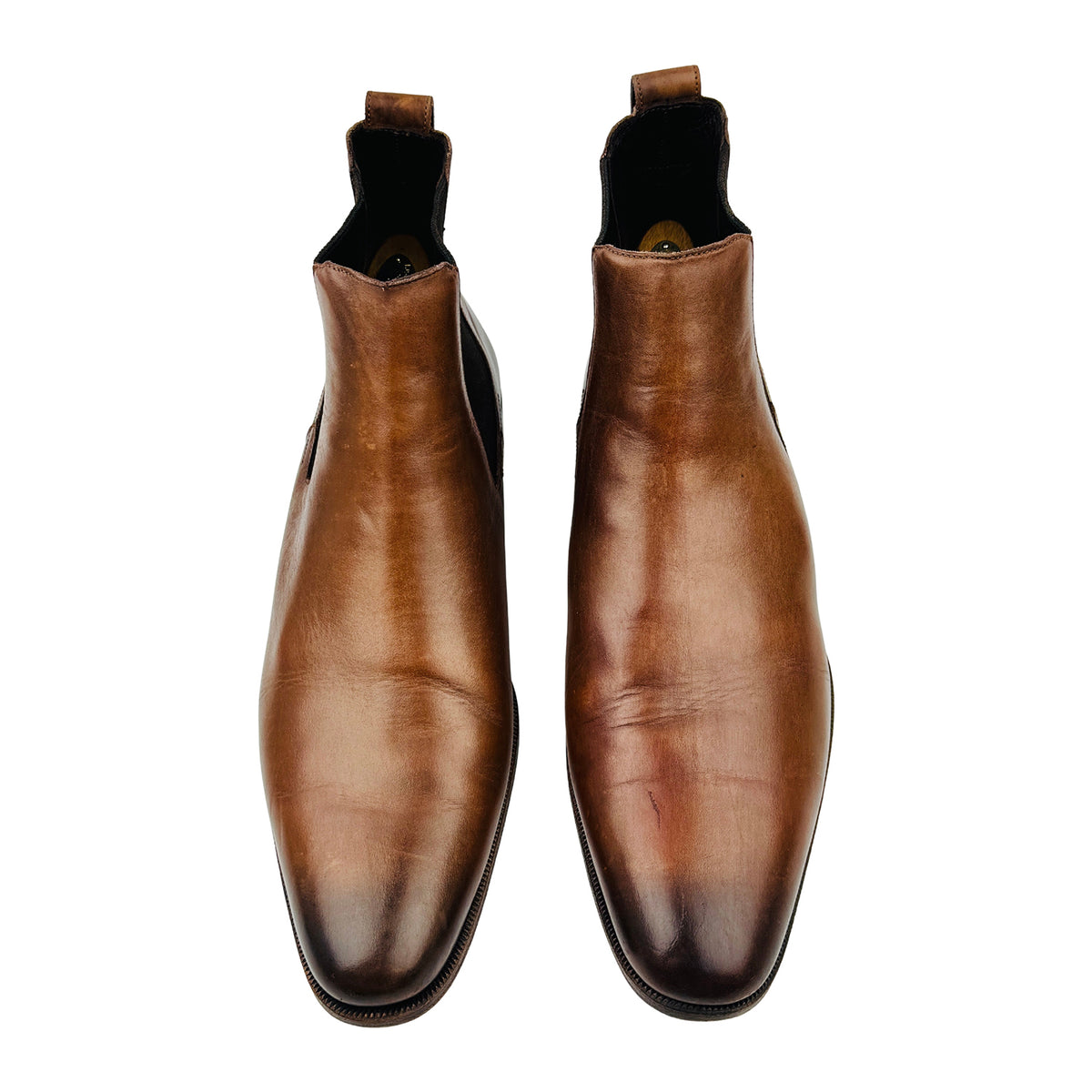 Max Verre Men's Brown Leather Chelsea Boots (Size 42.5)