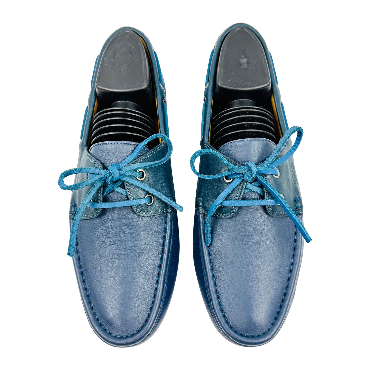 Gucci Blue Leather Boat Loafers (Size 40/40.5) - 353045