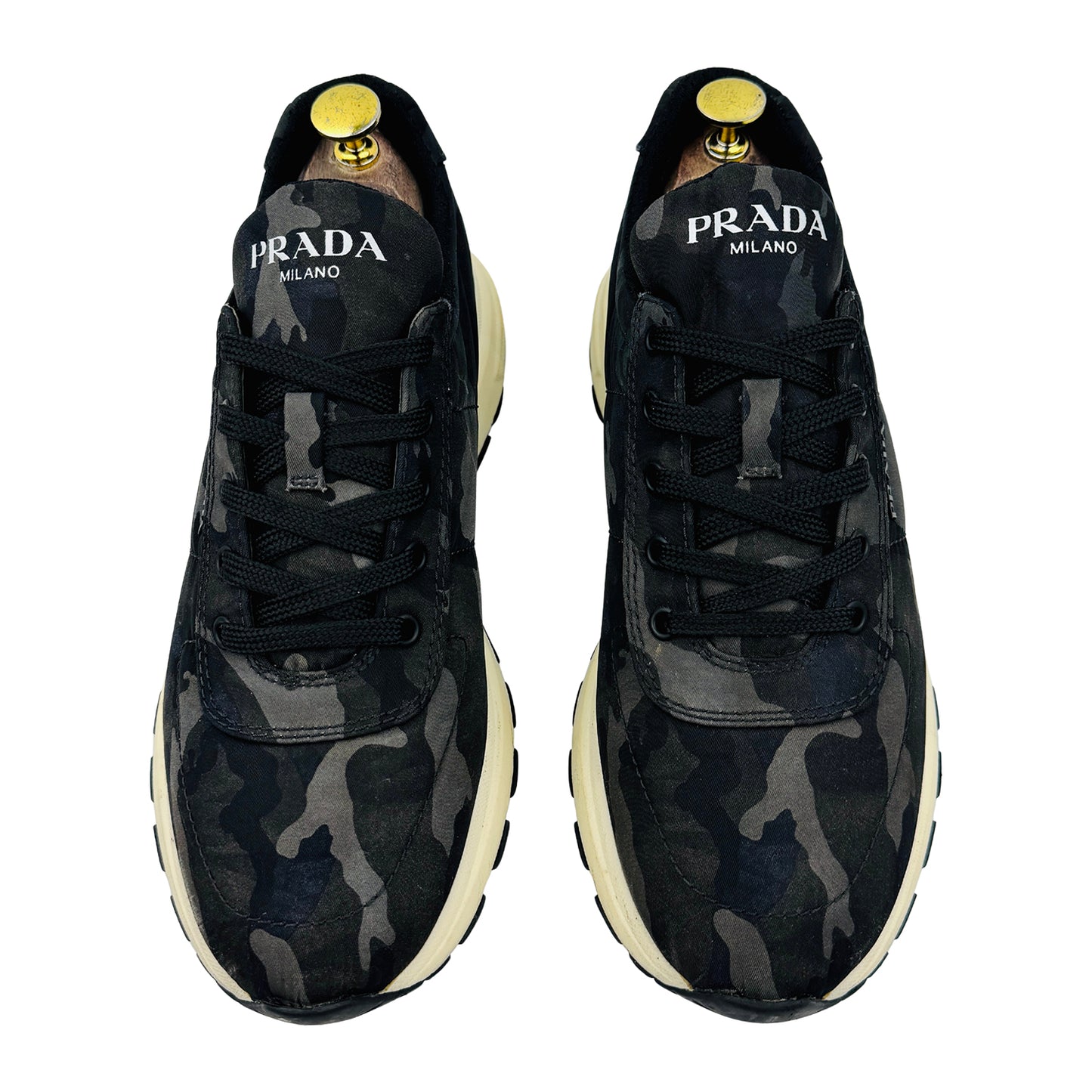 Prada Camouflage Nylon Black Sneakers (Size 41/41.5)