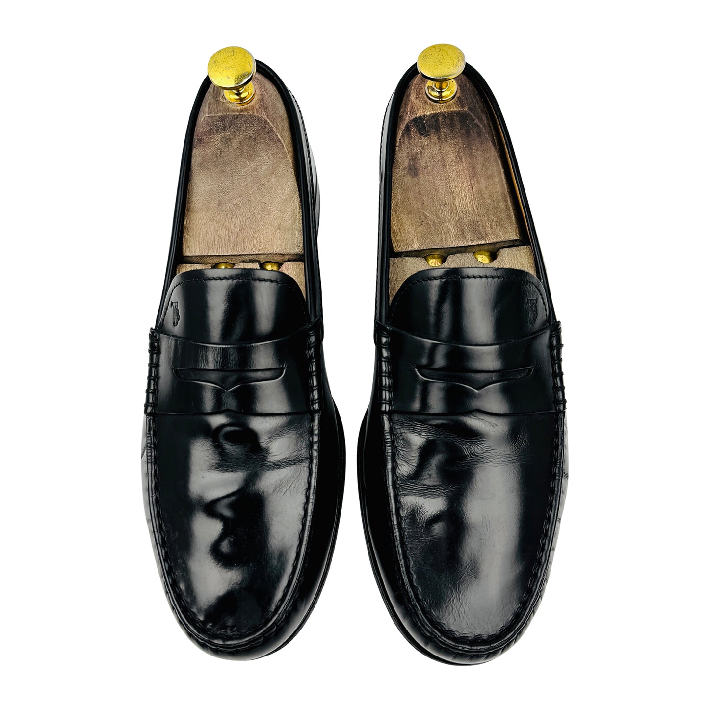 Tods Men's Black Leather Loafers (Size 40/40.5)