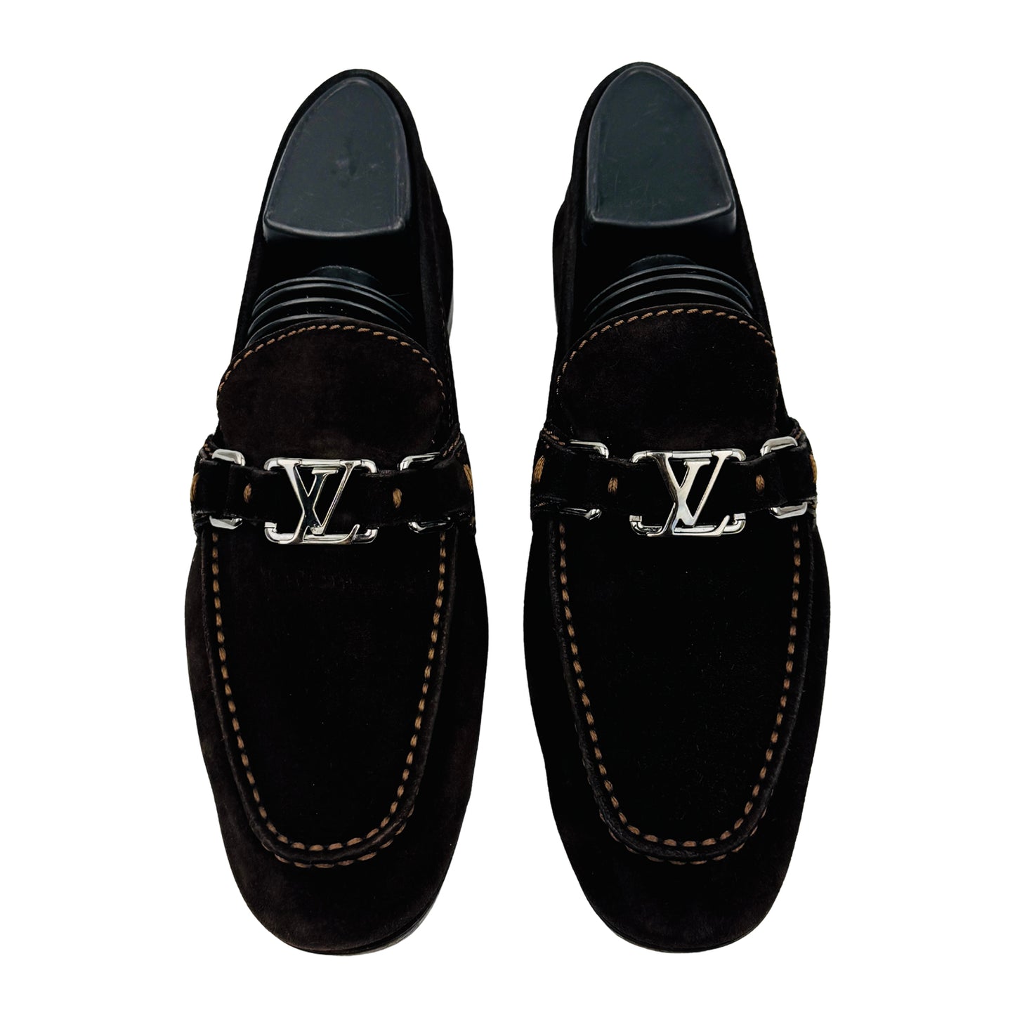 Louis Vuitton Men's Dark Brown Loafers (Size 39/39.5)
