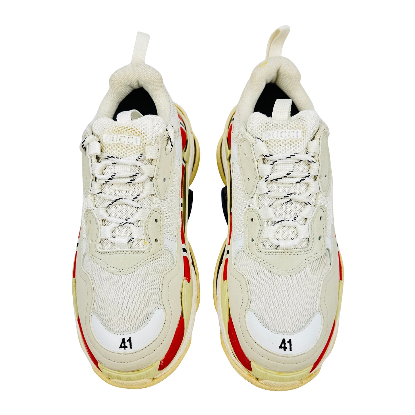Gucci X Balenciaga Triple S 'Off-White' Shoes (Size 41)