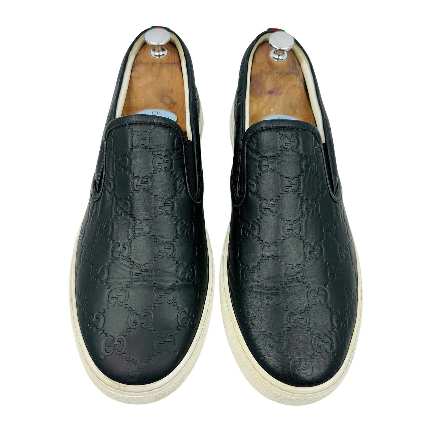 Gucci GG Signature Black Slipon Shoes (Size 46.5/47) - 407364