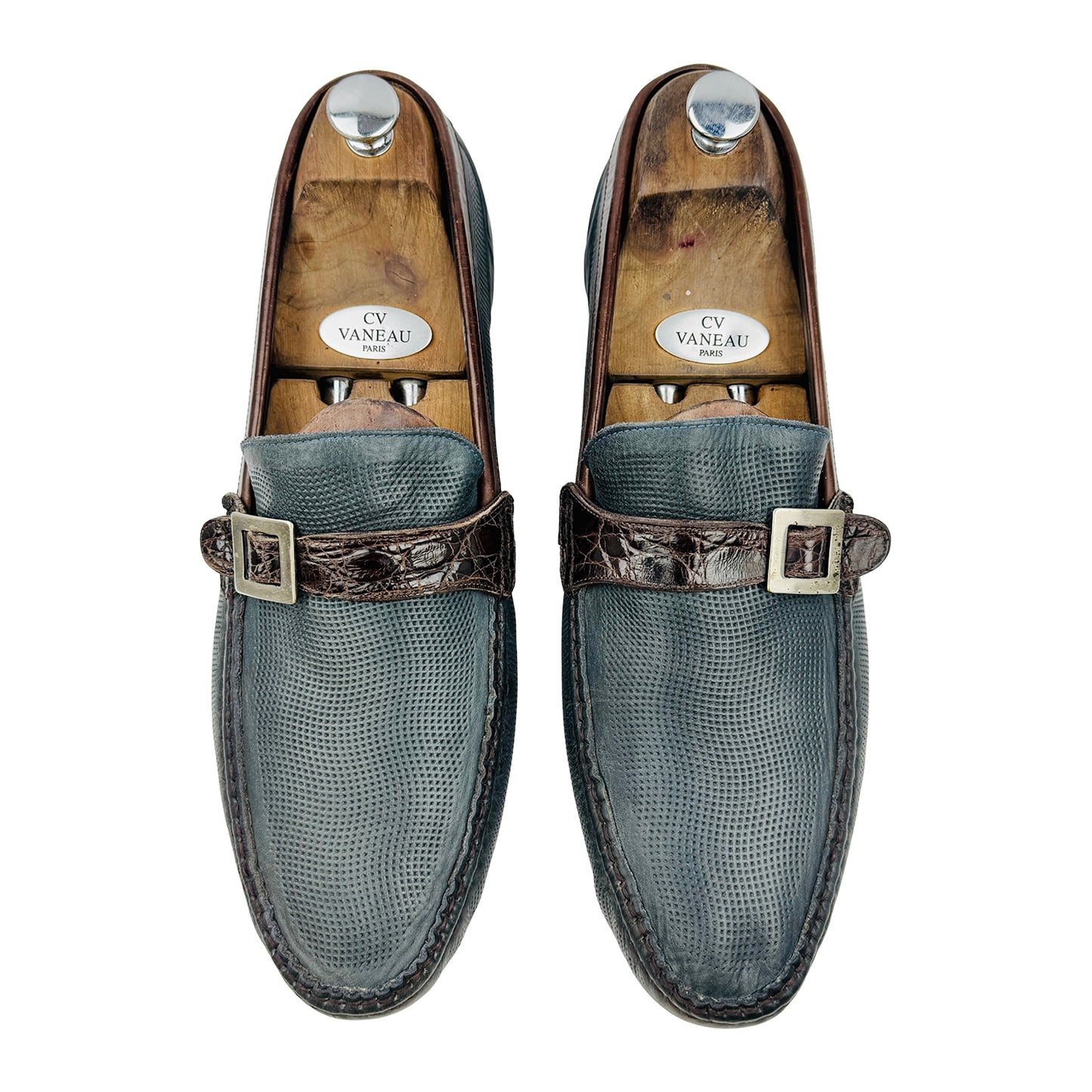 Mezlan Men's Teal Blue Loafers (Size 44/44.5)