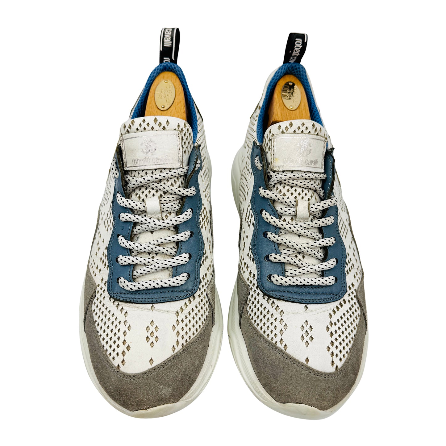 Roberto Cavalli Men's Casual Leather Suede Sneakers (Size 42)