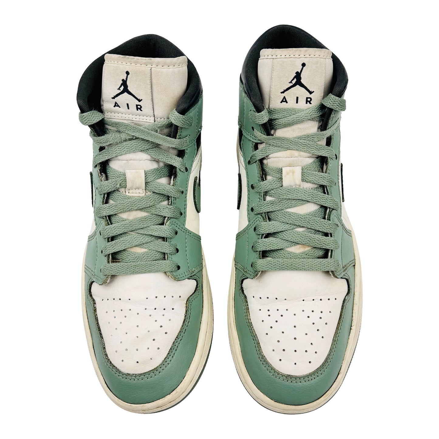 Nike Air Jordan 1 Mid 'Jade Smoke' Sneakers (Size 40.5) - BQ6472-130