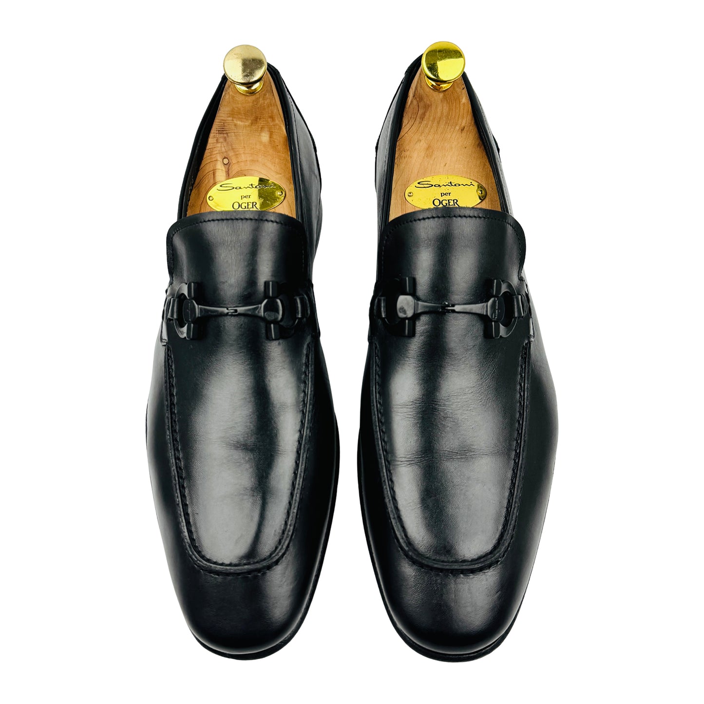 Salvatore Ferragamo Black Leather Gancini Bit Loafers (Size 43.5)