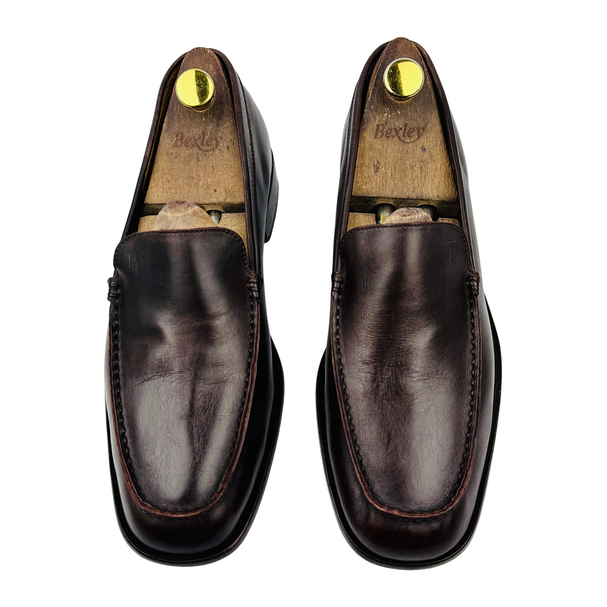Tods Men's Dark Brown Leather Loafers (Size 43)