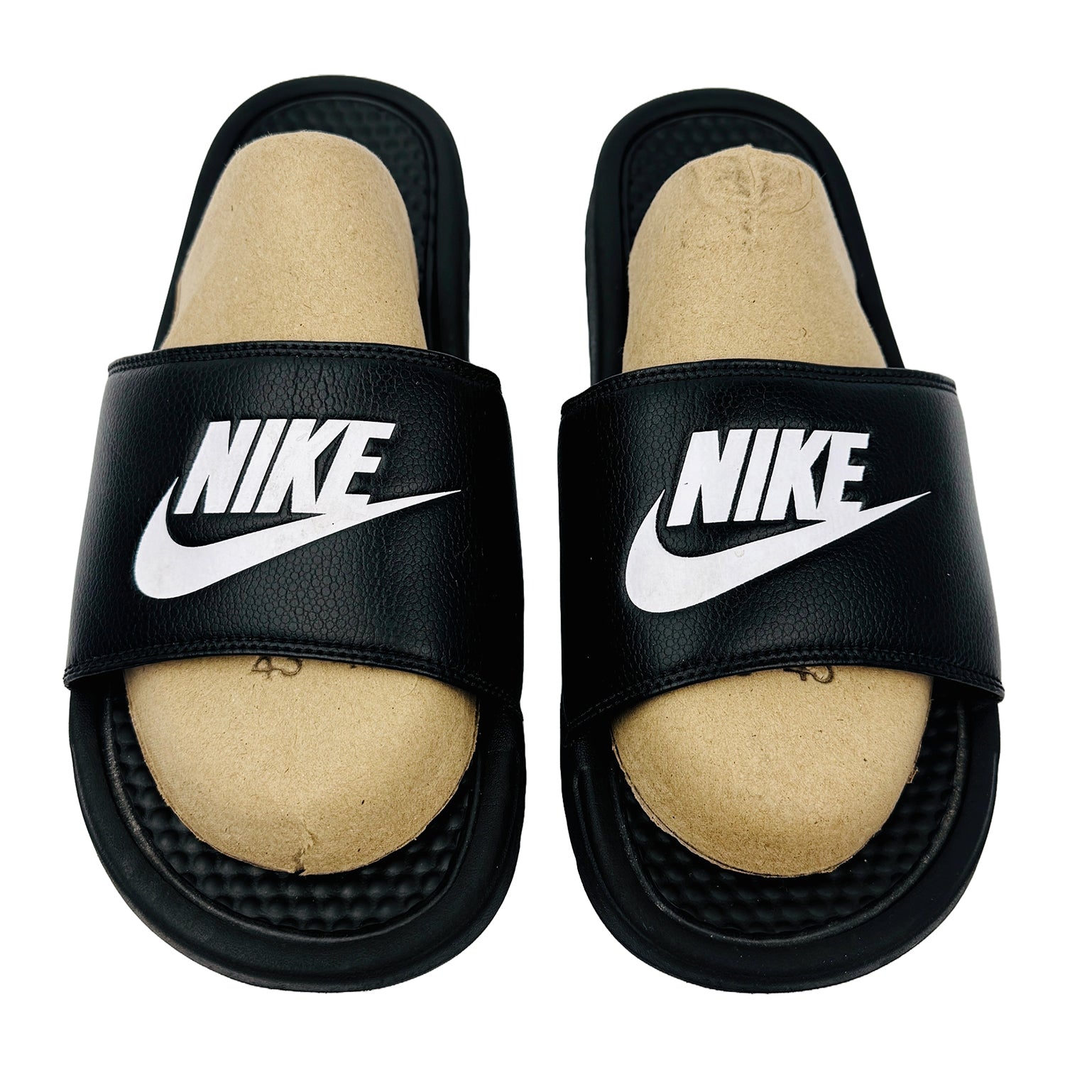 Front image of Nike Benassi JDI Men's Slides (Size 44.5/45) - 343880-090