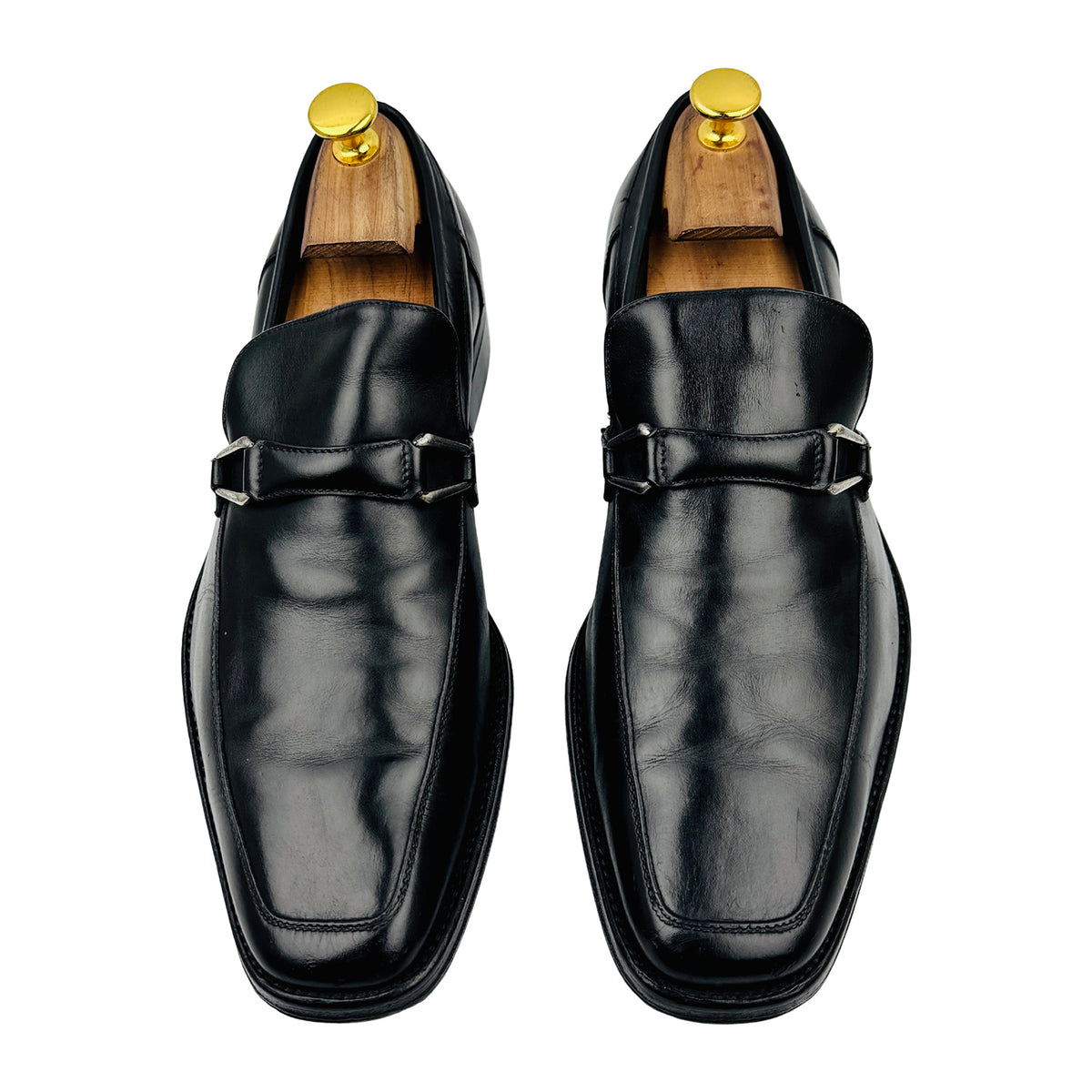 Ermenegildo Zegna Black Leather Bit Loafers (Size 42)