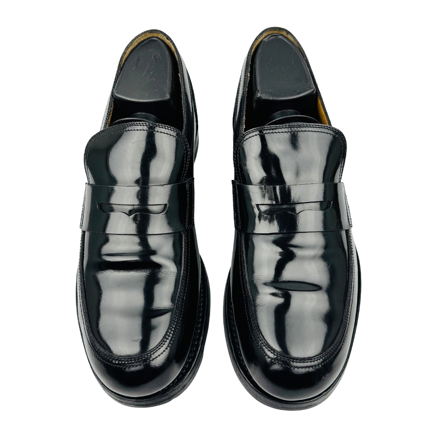 Gucci Men's Black Leather Penny Loafers (Size 39/39.5)
