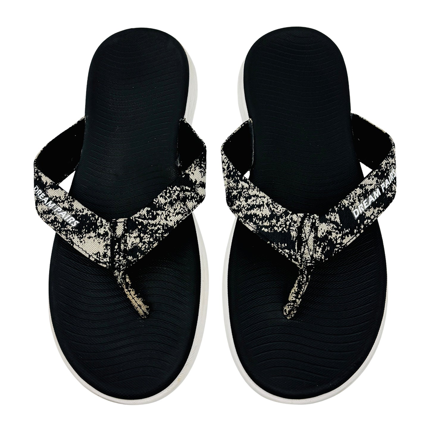 Dream Pairs Men's Black Flip Flops (Size 45) - SDFF2223M