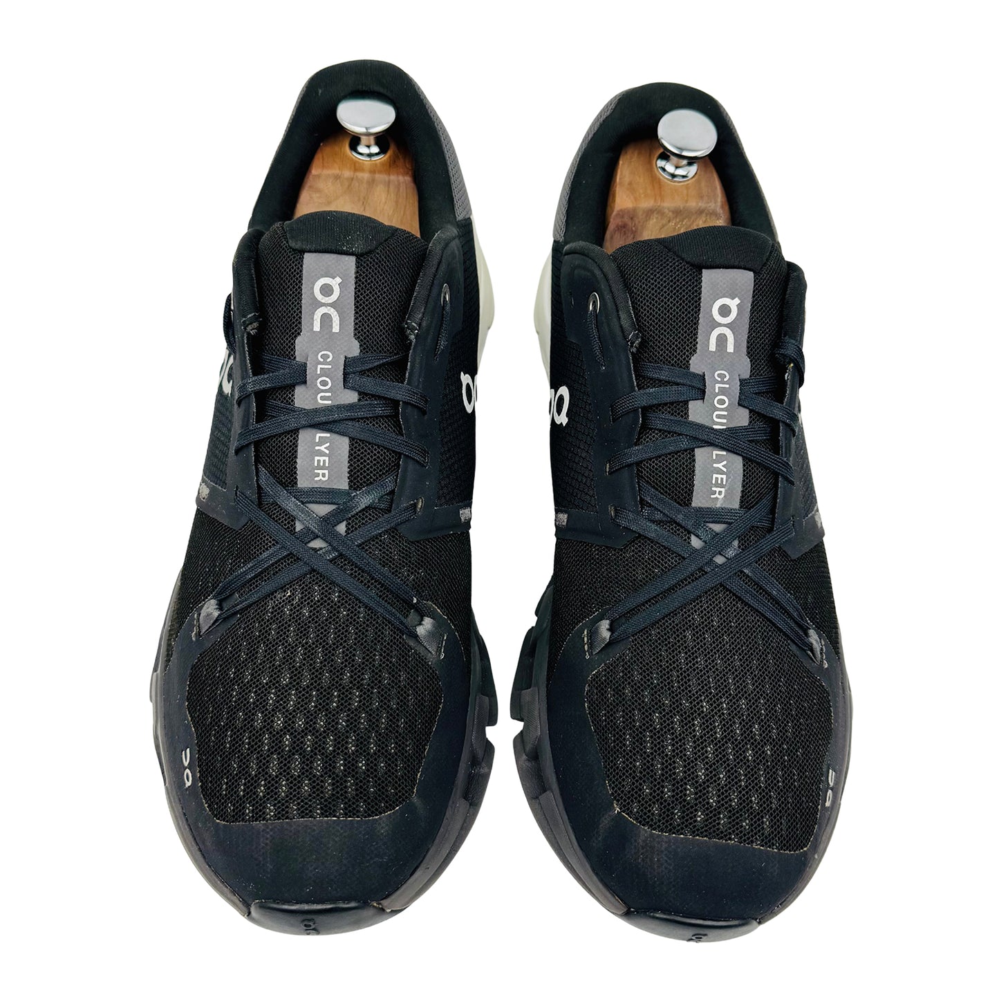 On Cloudflyer 4 'Black White Dark Grey' Shoes (Size 46/46.5)