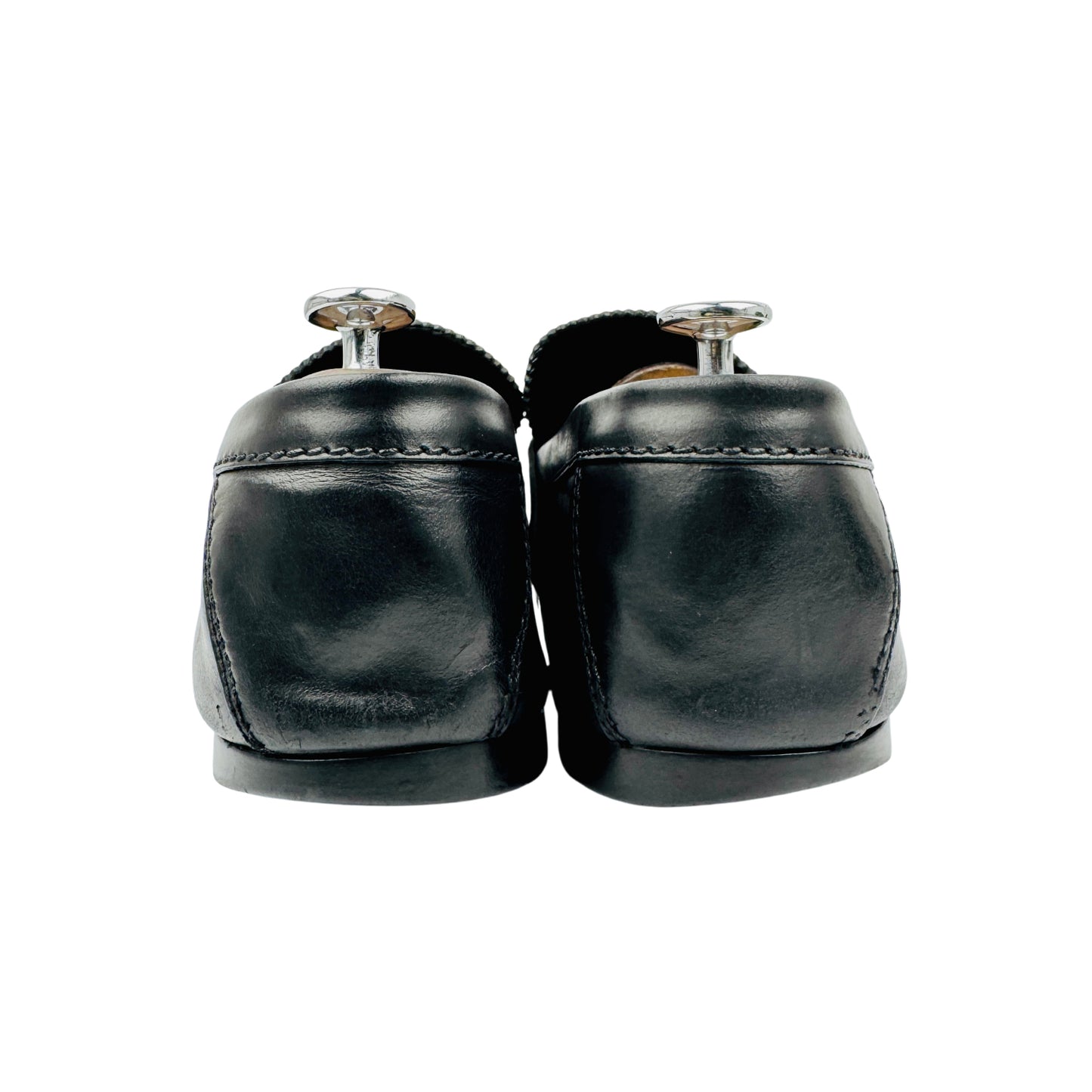 Louis Vuitton Men's Black Penny Loafers (Size 44/44.5)