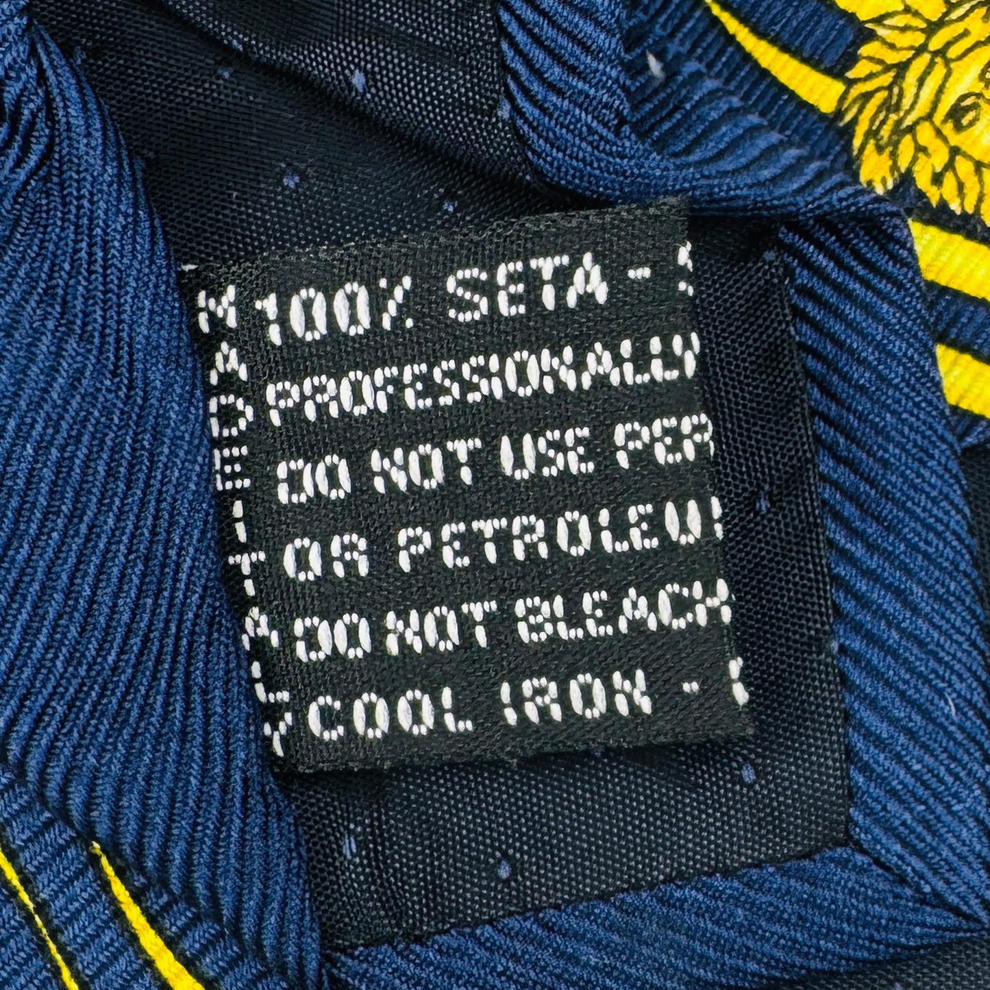 Versace Navy 'Wave Pattern' Silk Tie (Size Regular)