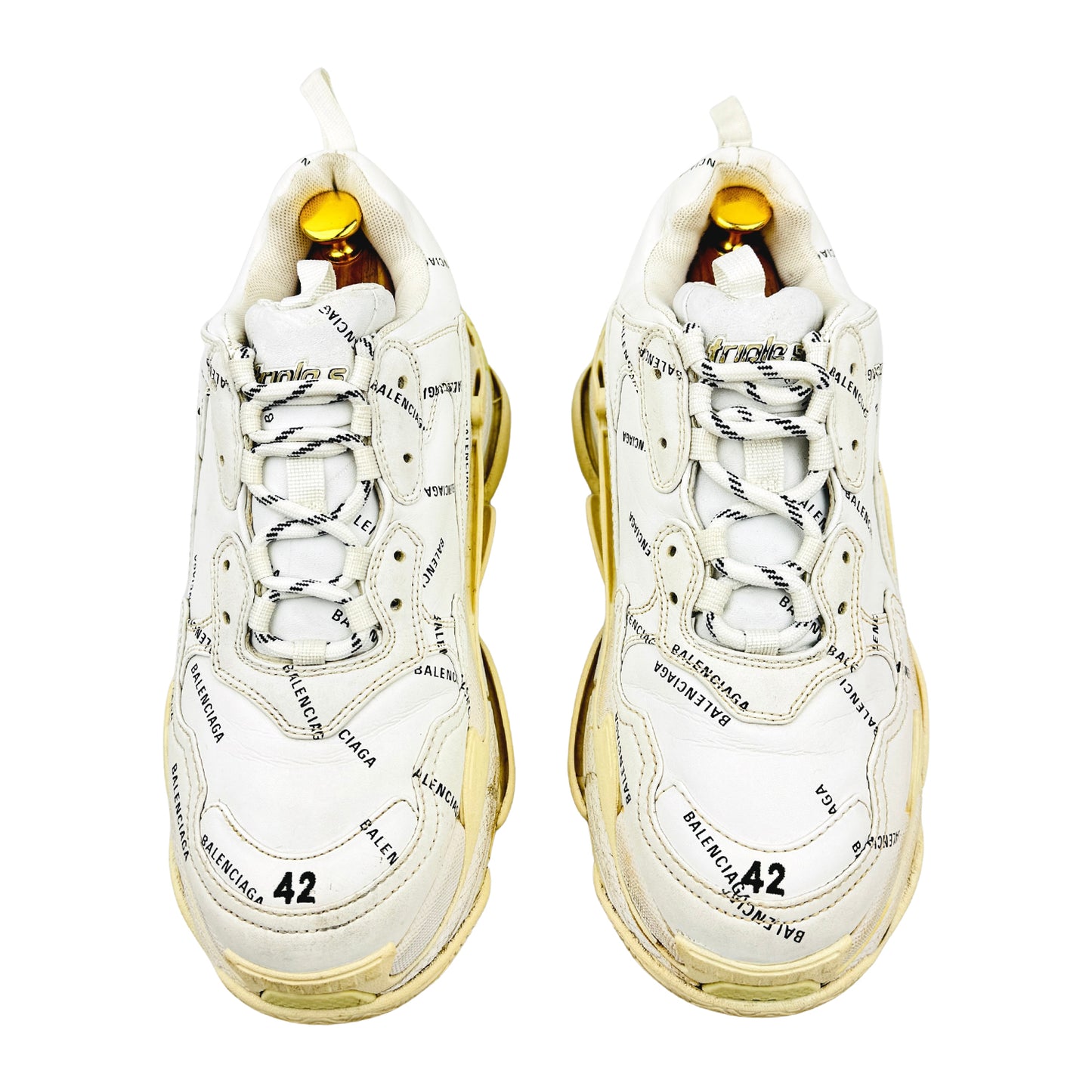 Balenciaga Triple S White Shoes (Size 42) - 536737