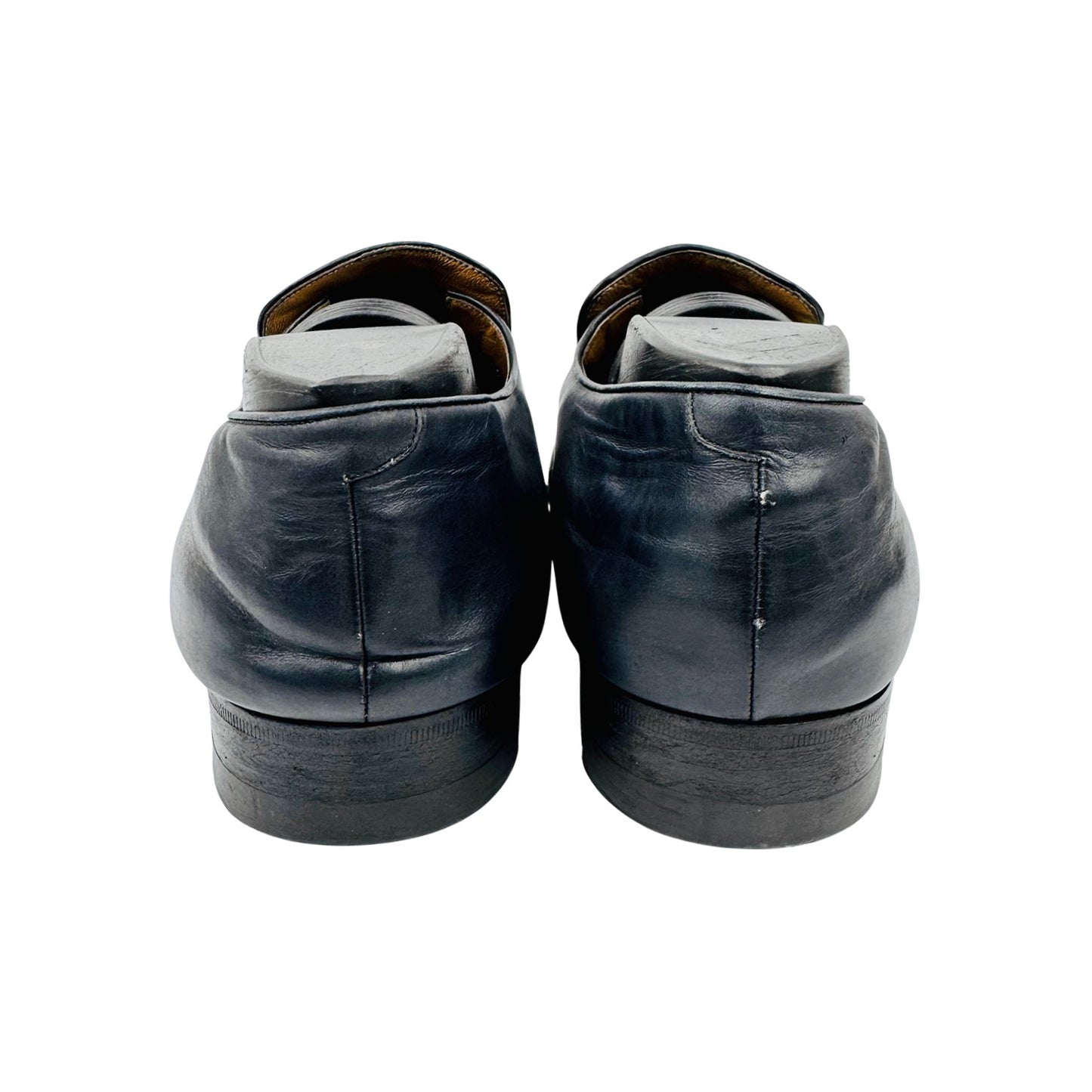 Antonio Men's Black Leather Loafers (Size 41/41.5)