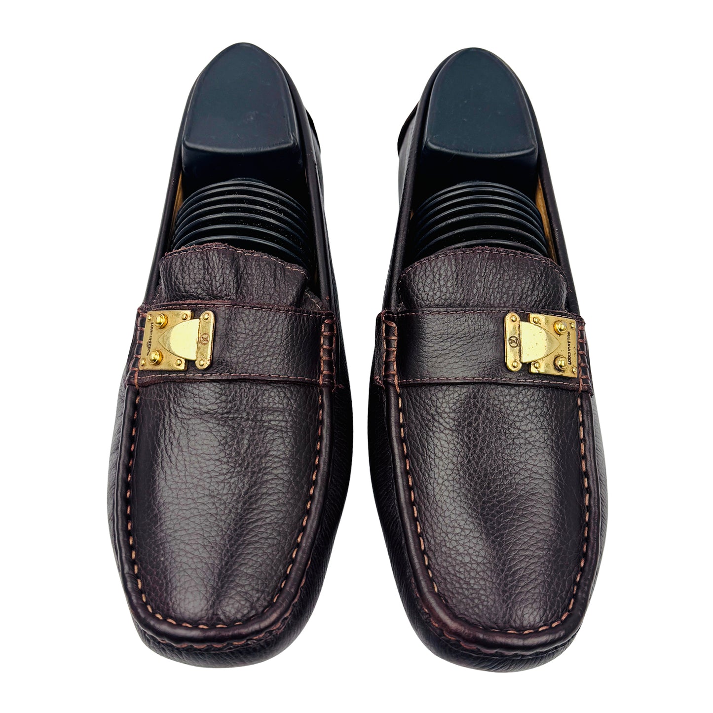 Louis Vuitton Dark Brown Leather Loafers (Size 37.5)