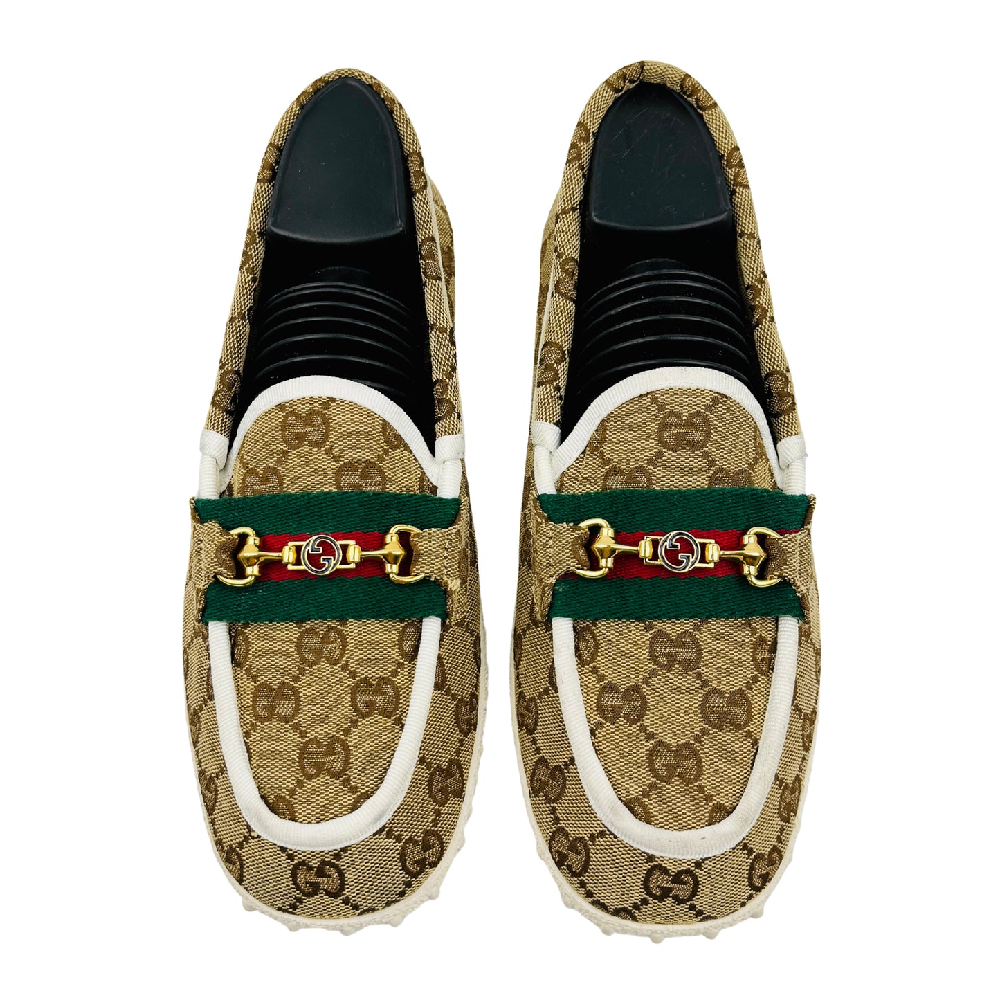 Gucci Brown GG Supreme Horsebit Loafers (Size 41) - 655516