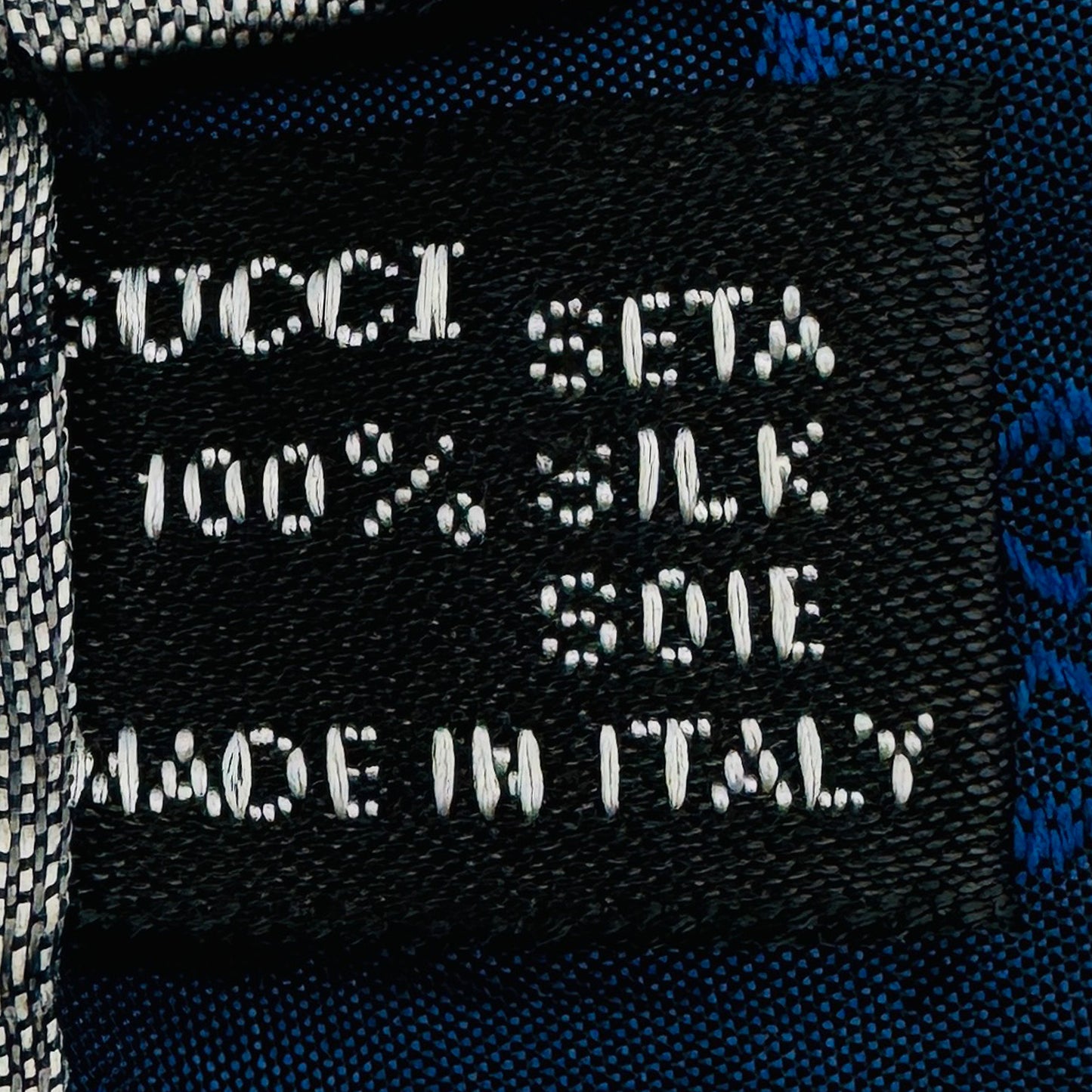 Gucci Silver 'Striped Pattern' Silk Tie (Size Slim Fit)