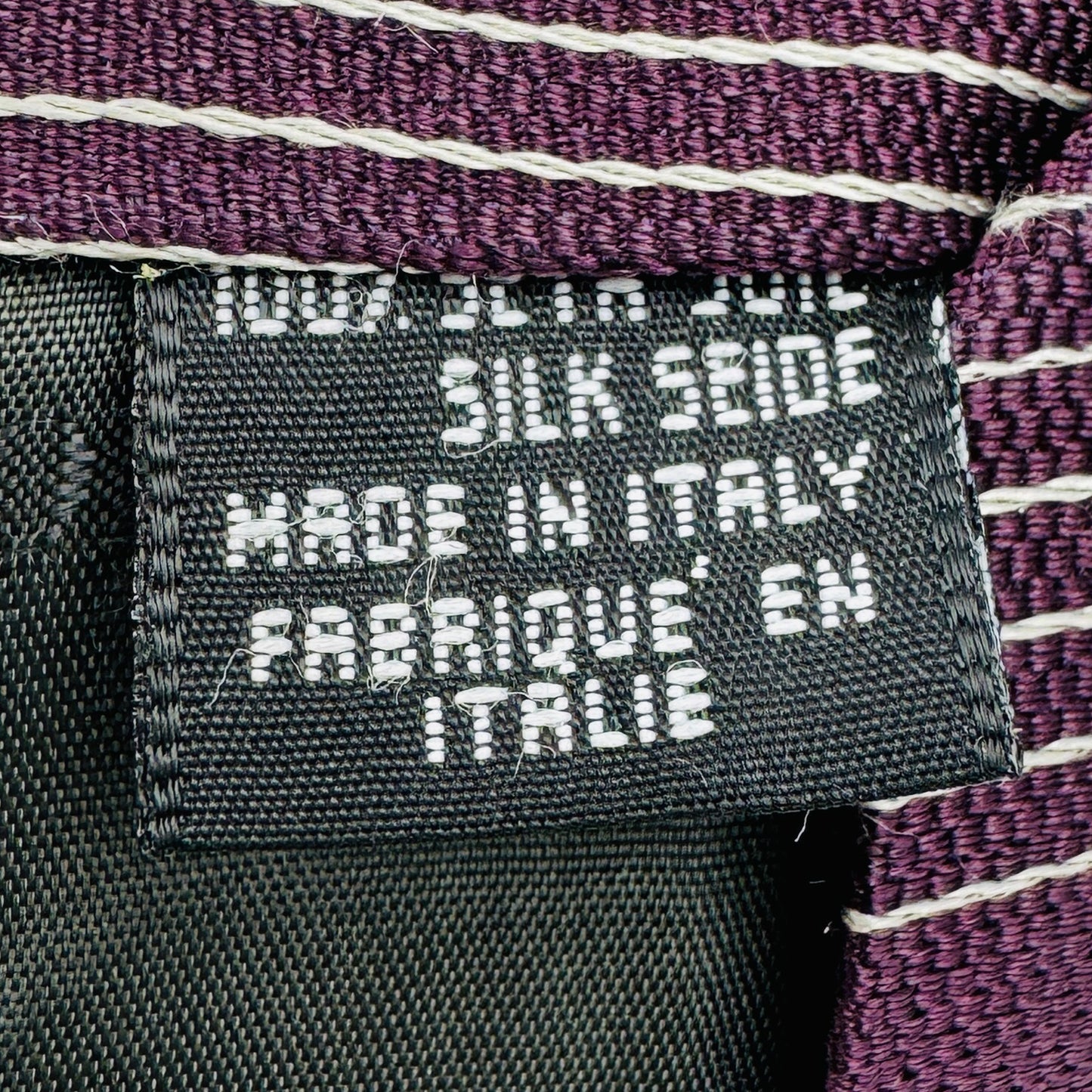 Giorgio Armani Purple 'Diagonal Pinstripes' Tie (Size Regular)
