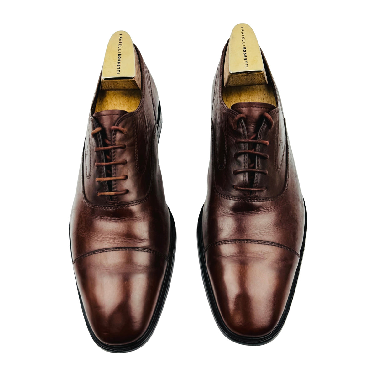 Tods Dark Brown Leather Cap Toe Oxford Shoes (Size 43)