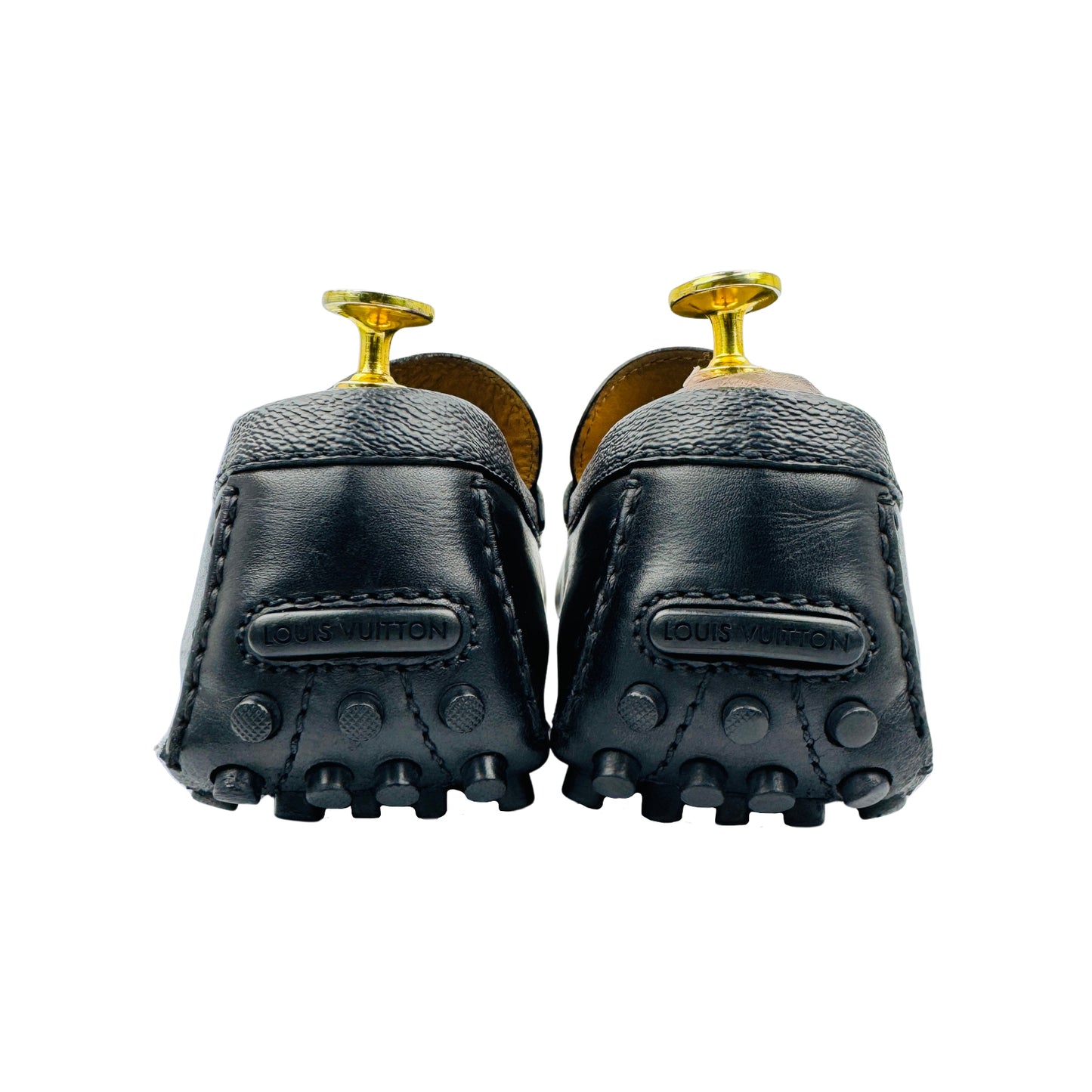 Louis Vuitton Men's Black Leather Driving Loafers (Size 42.5)