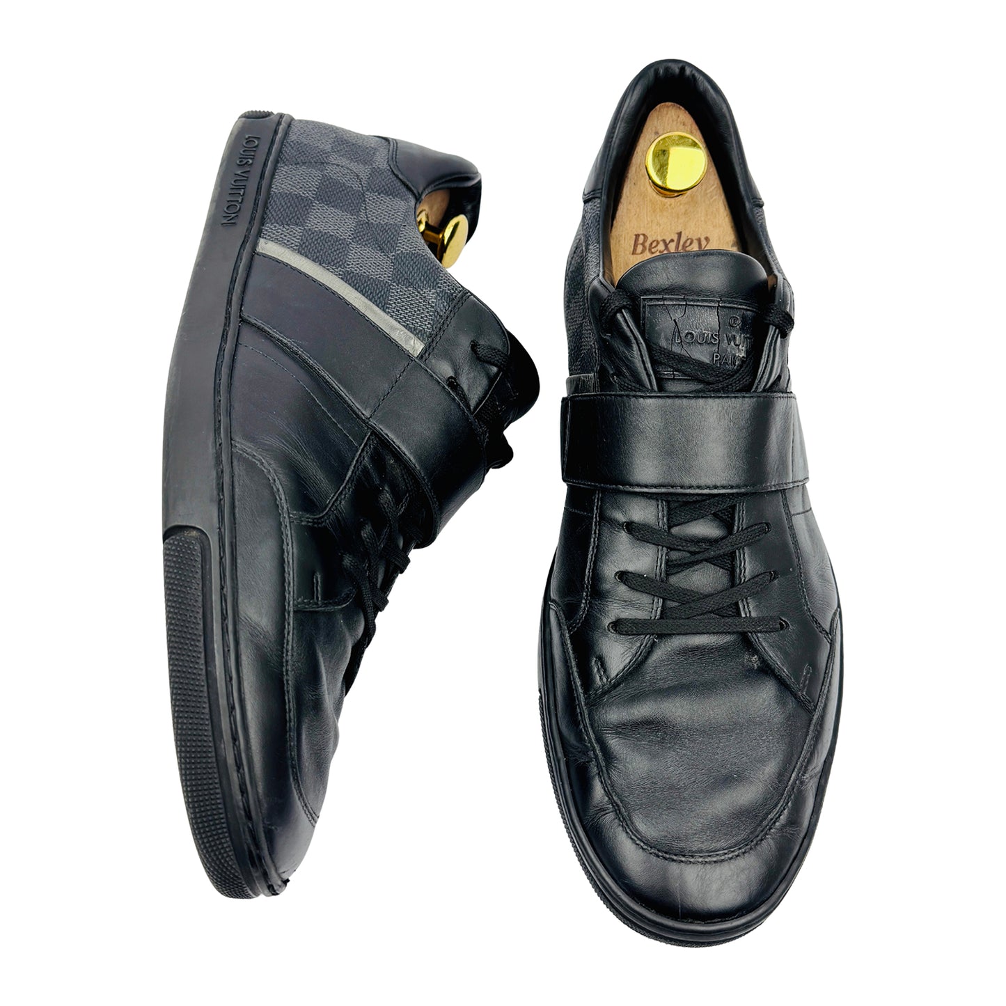 Louis Vuitton Men's Damier Graphite Strap Sneakers (Size 43.5/44)