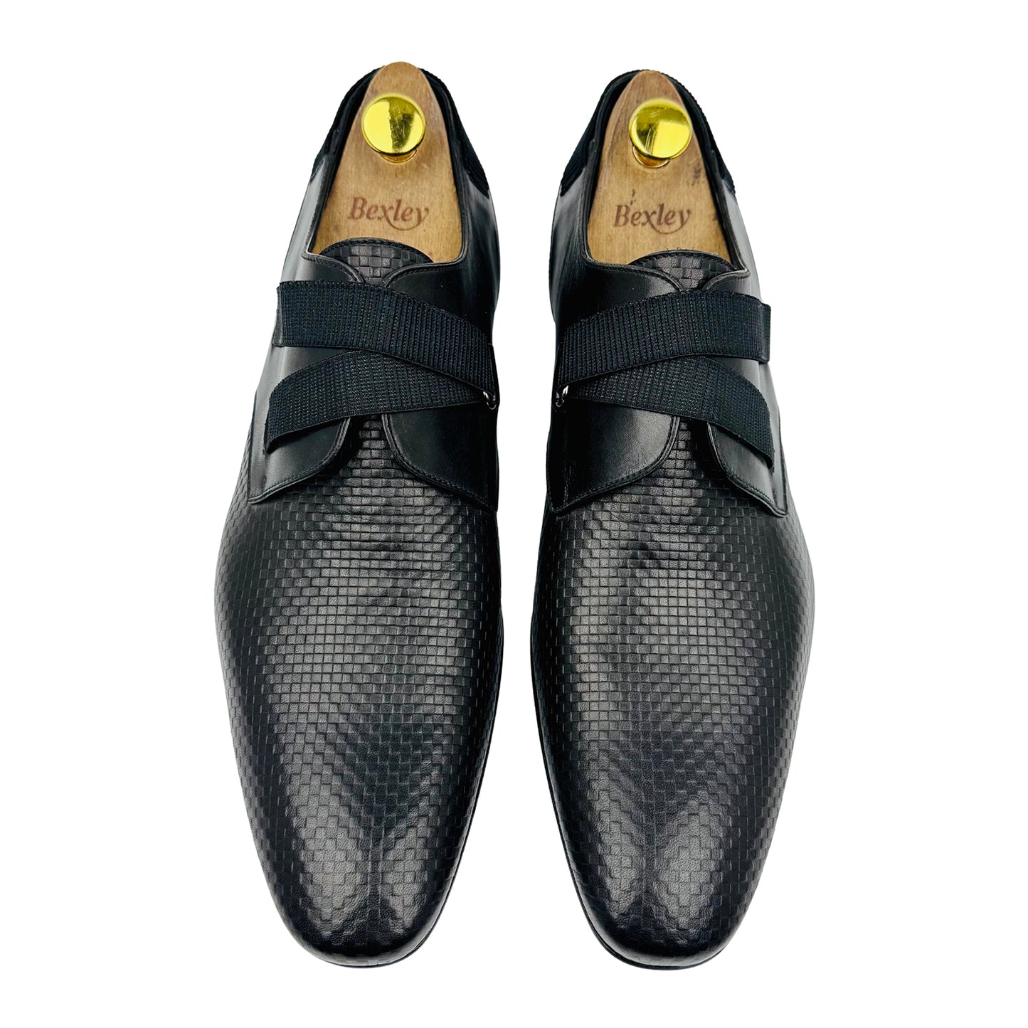 Louis Vuitton Elastic Damier Embossed Black Shoes (Size 44)