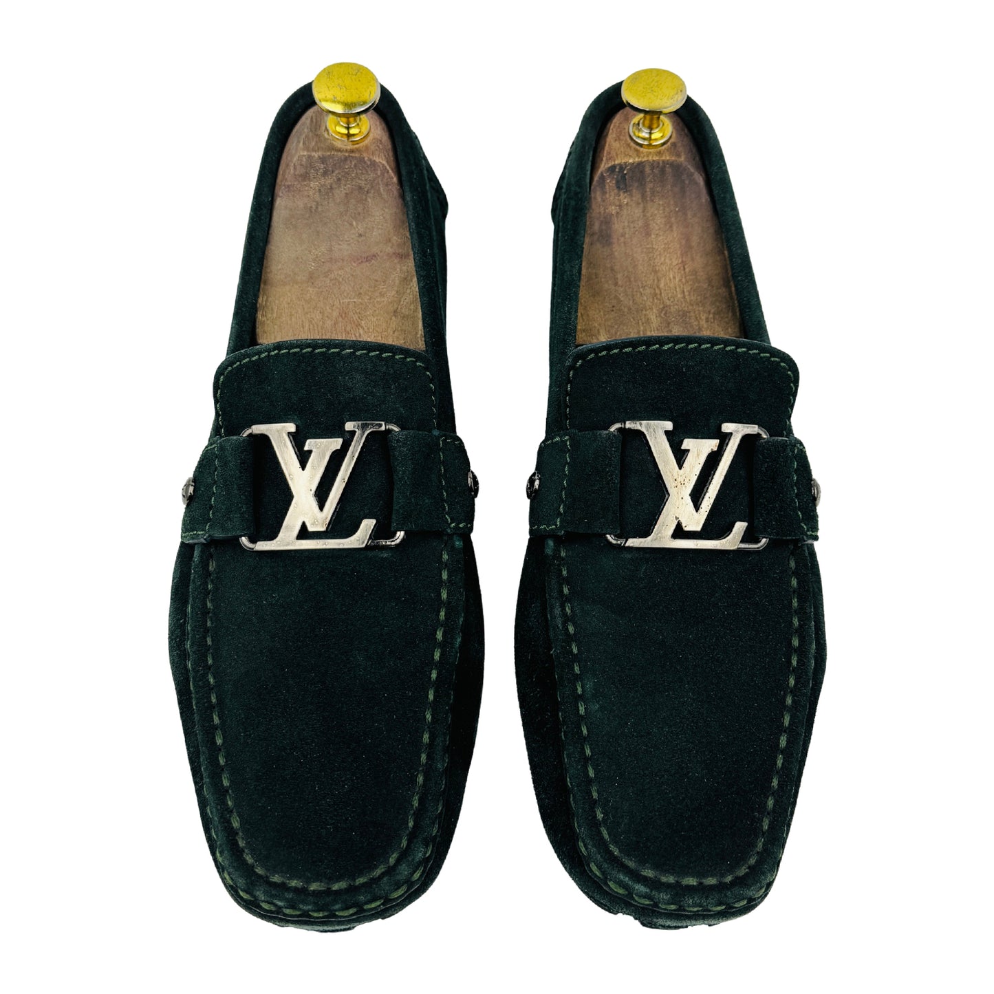 Louis Vuitton Monte Carlo Dark Green Loafers (Size 42/42.5)