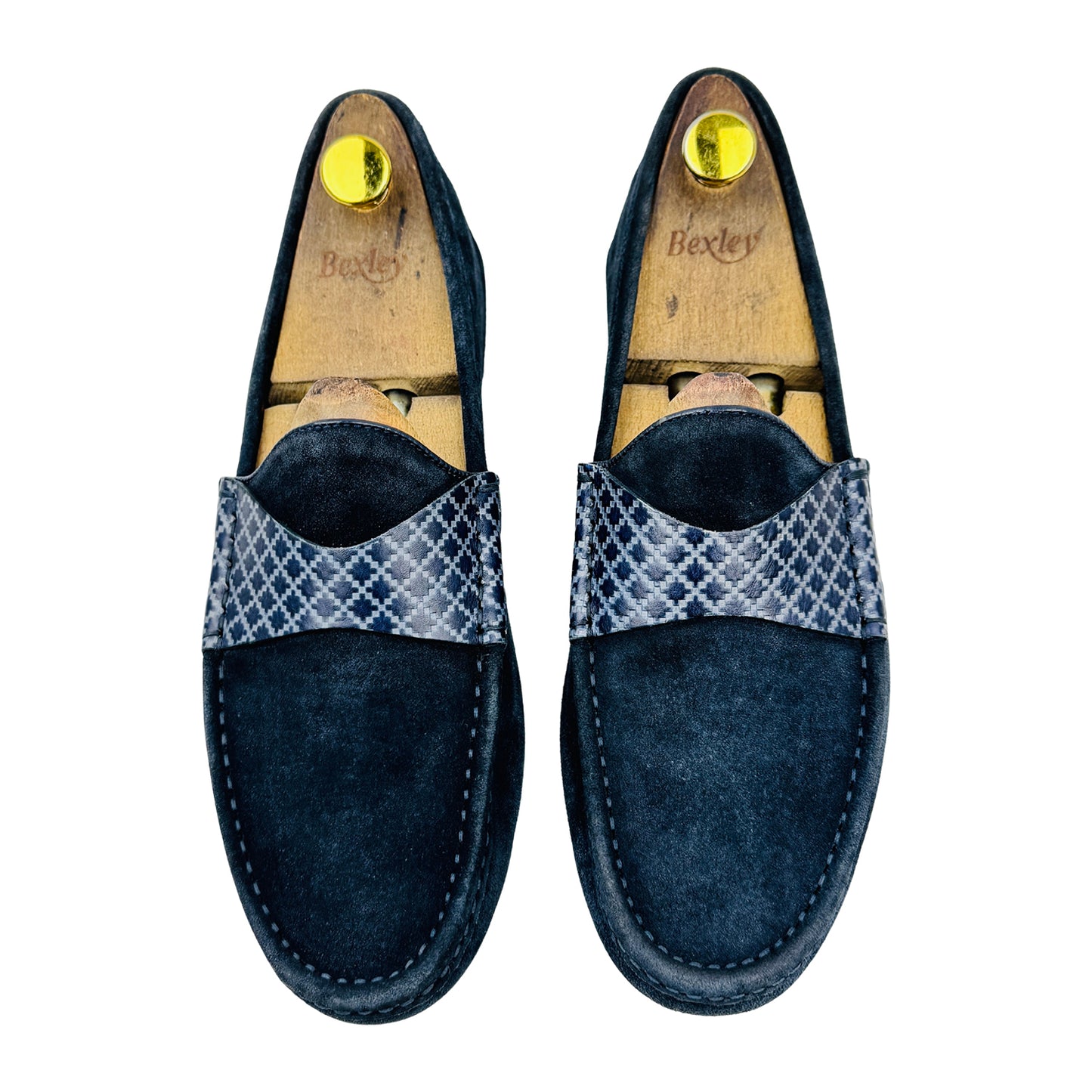 Gucci Dark Navy Vamp Strap Loafers (Size 42.5)