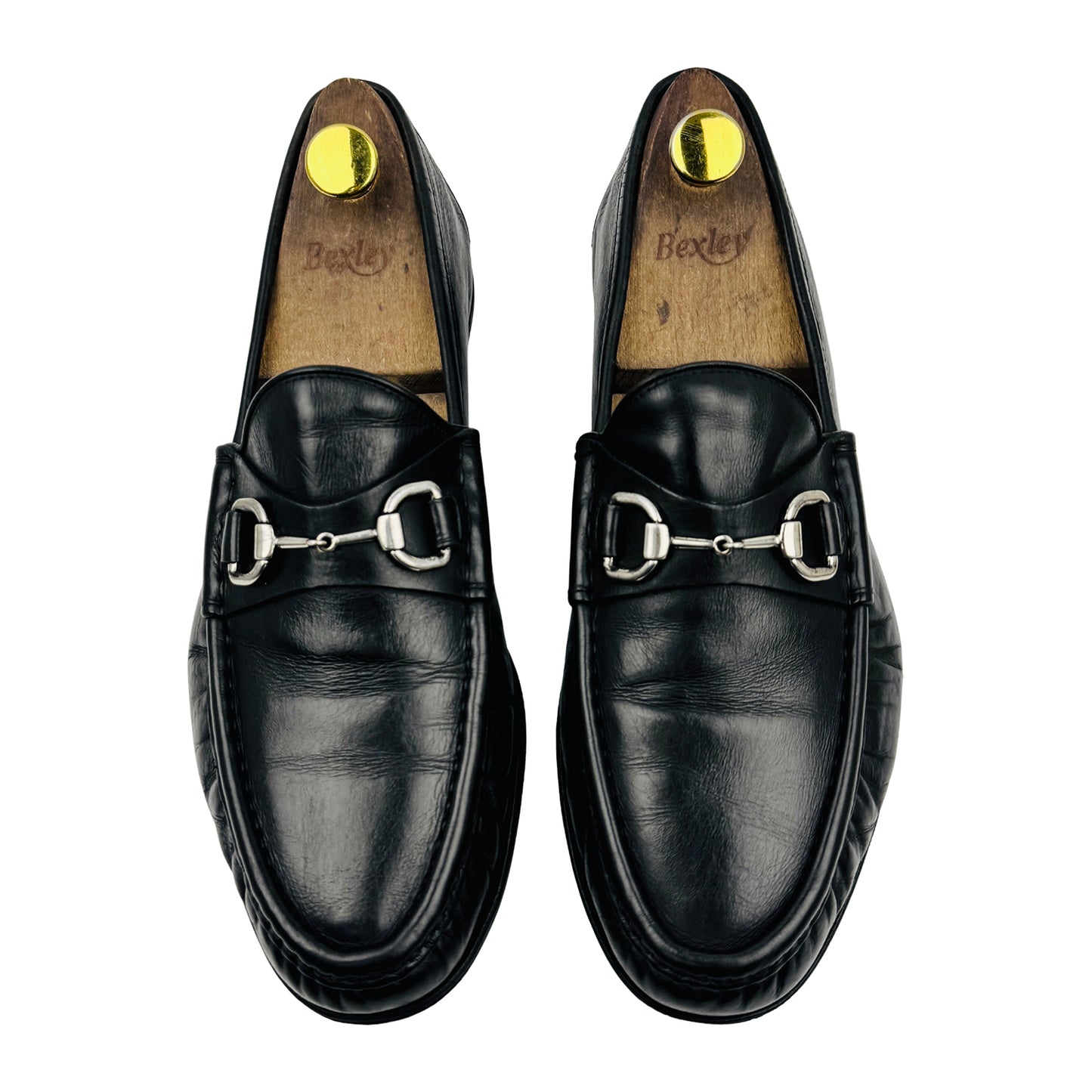 Gucci Men's Black Leather Horsebit Loafers (Size 42.5)
