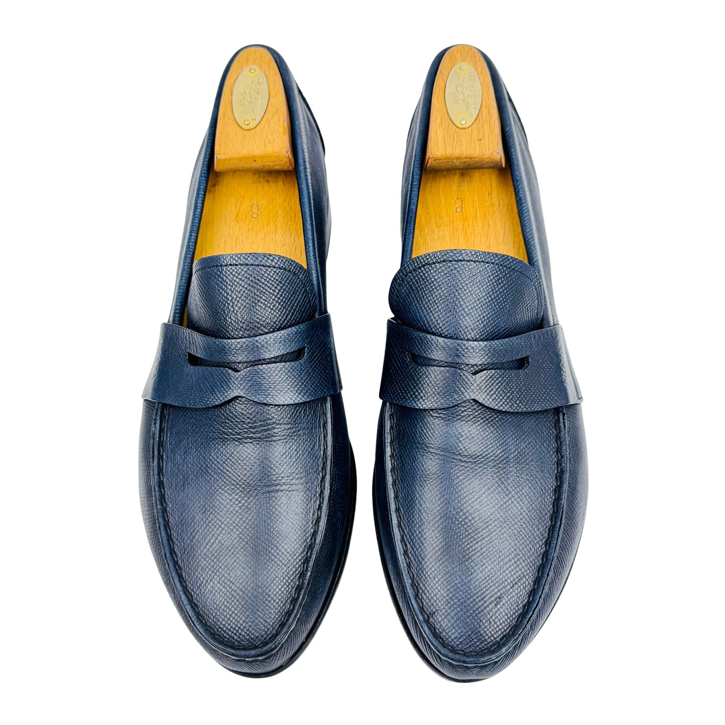 Prada Men's Blue Saffiano Leather Loafers (Size 43)