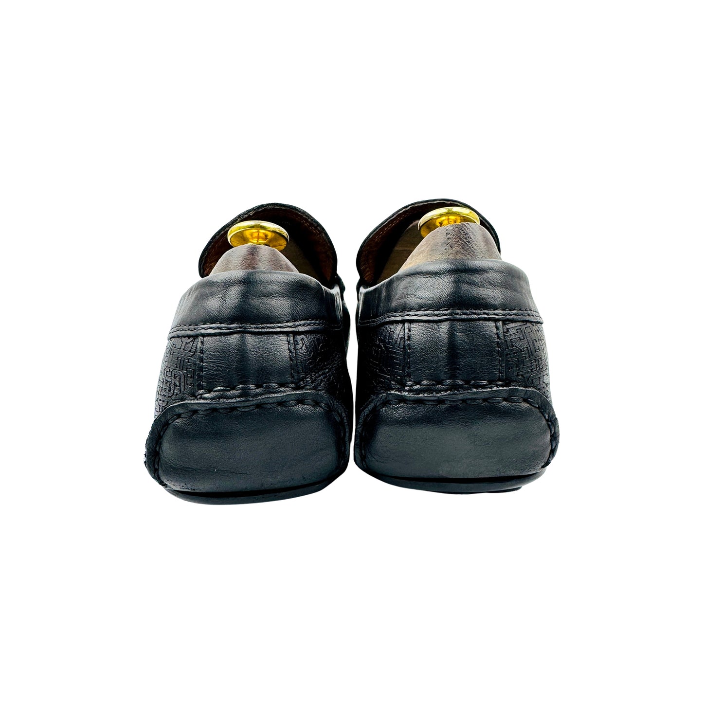 U.S. Polo Assn. Black Textured Leather Loafers (Size 43)