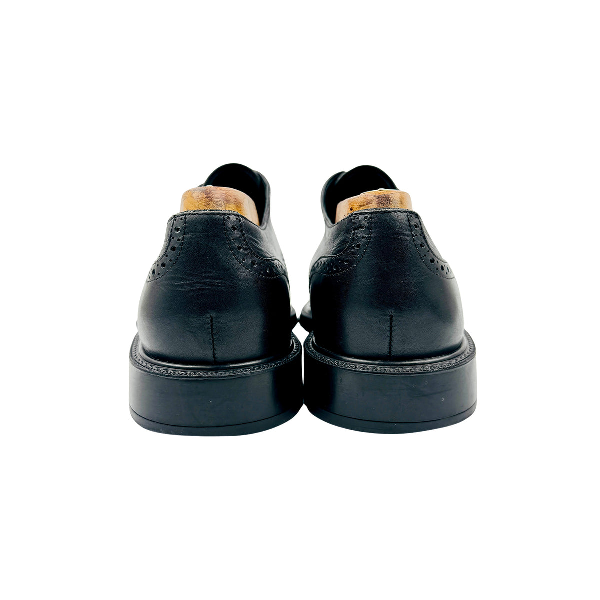 Tods Black Leather Wingtip Brogue Derby Shoes (Size 41.5)