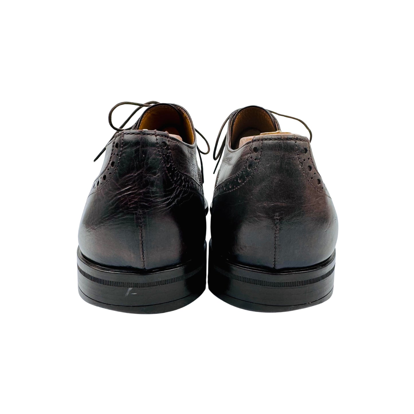 Hugo Boss Men's Brown Leather Derby Shoes (Size 44.5)