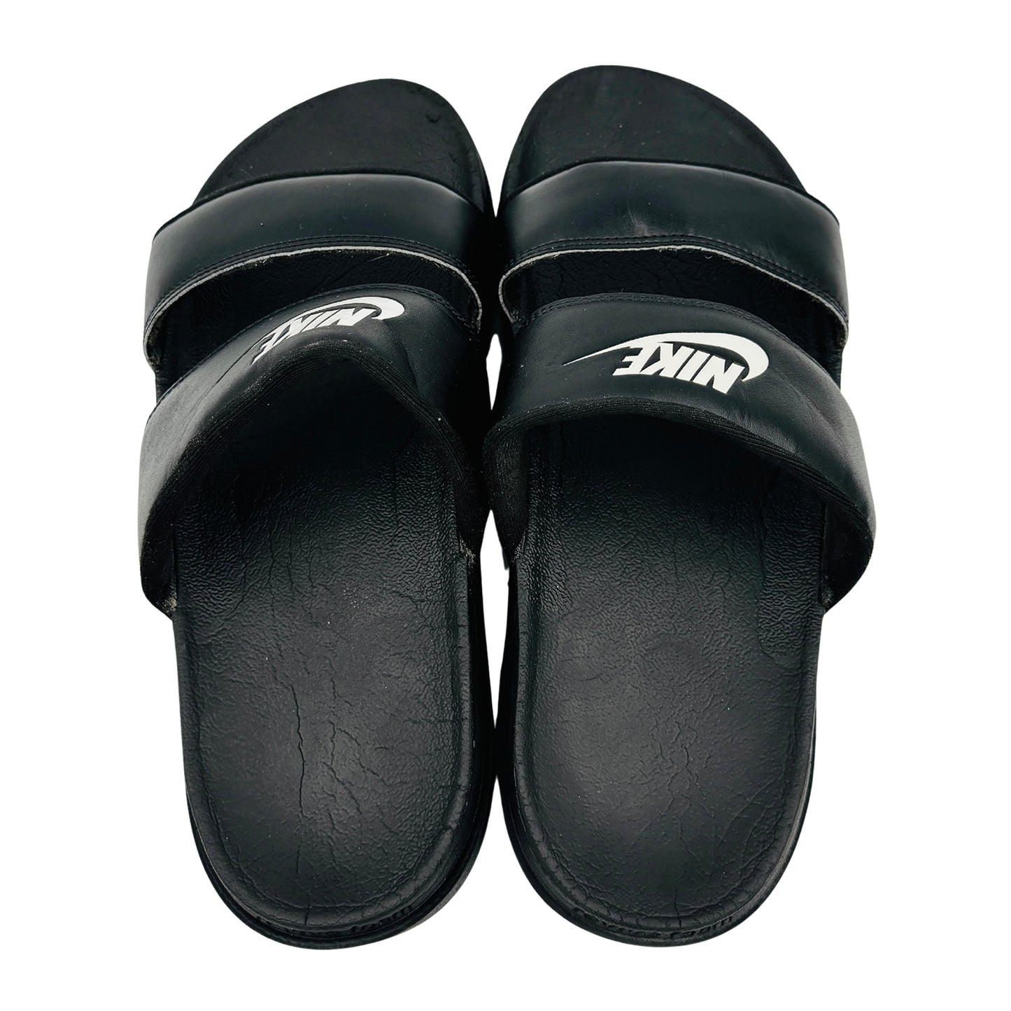 Nike Offcourt Duo Black Leather Slides (Size 43)