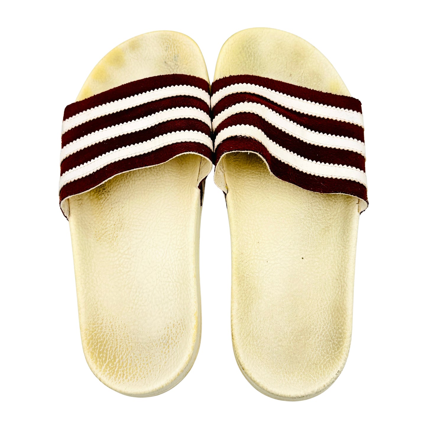 Adidas Adilette Burgundy Slides (Size 40.5) - BD7574