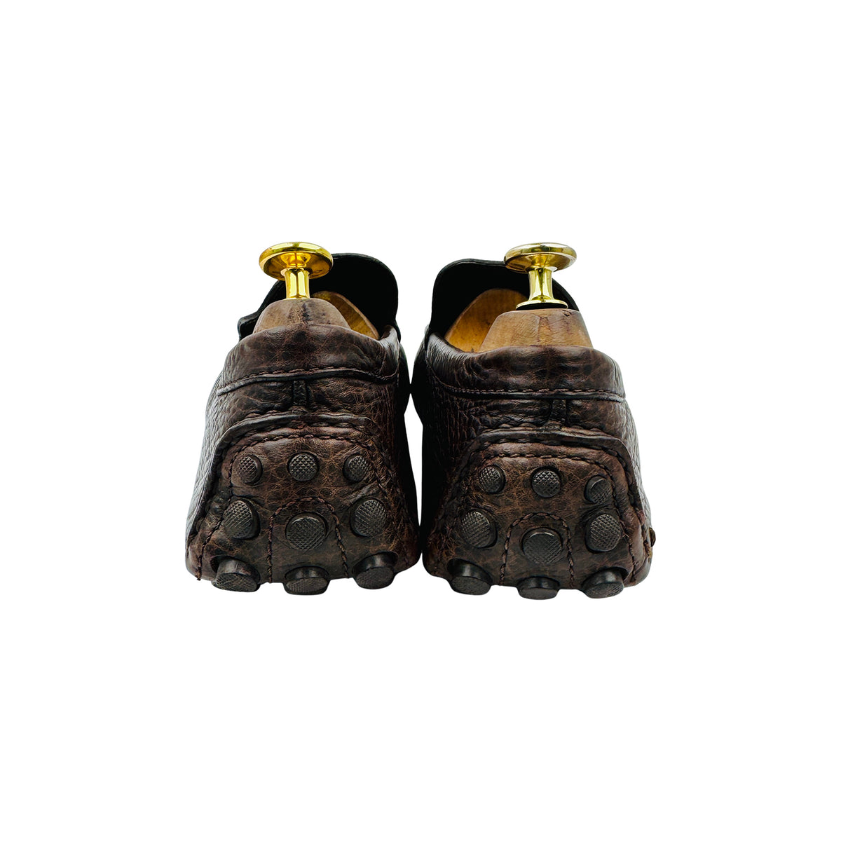 Louis Vuitton Men's Dark Brown 'LV Ornaments' Loafers (Size 43)