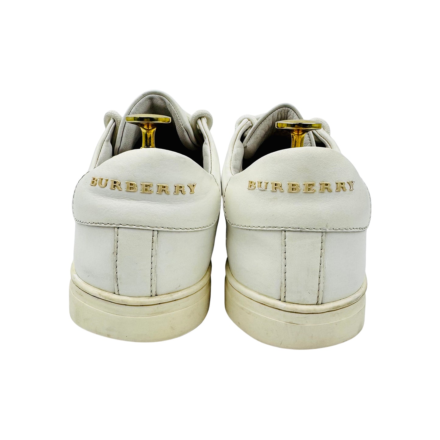 Burberry Men's Low-Top White Sneakers (Size 40/40.5)