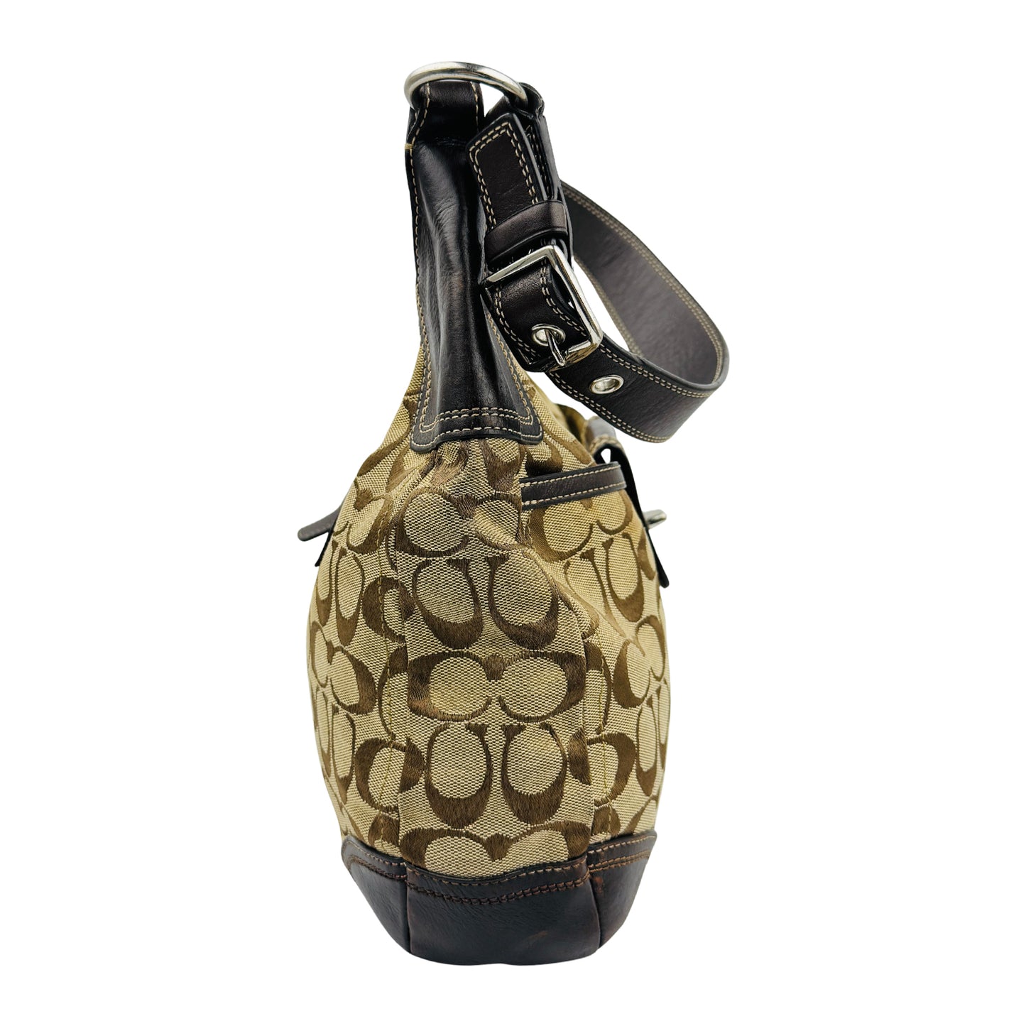 Coach Signature Jacquard Turnlock Hobo Shoulder Bag