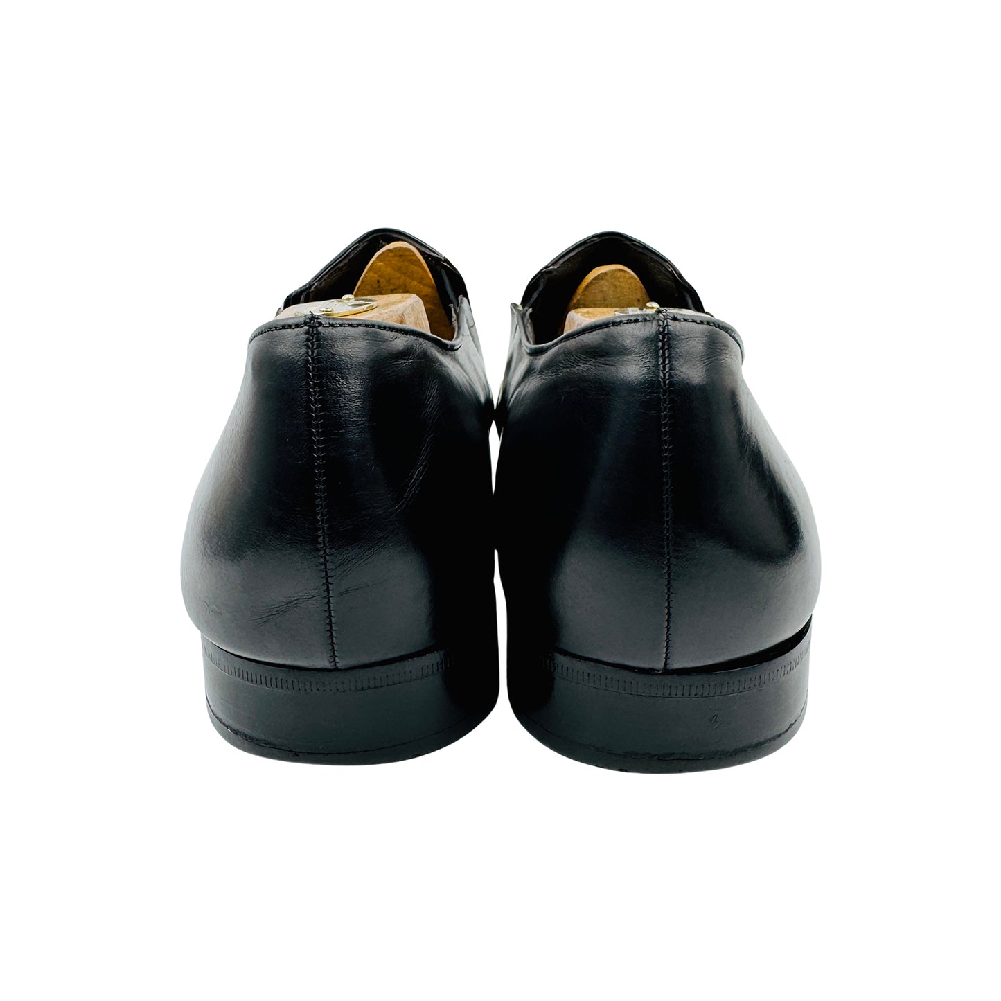 Bally Men's Black Polished Leather Loafers (Size 44)