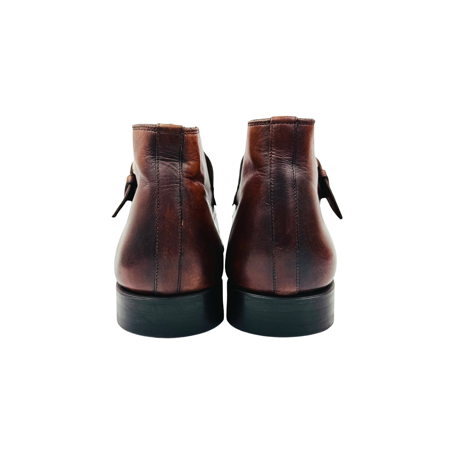 Magnanni Raiden Brown Monk Strap Chukka Boots (Size 40)