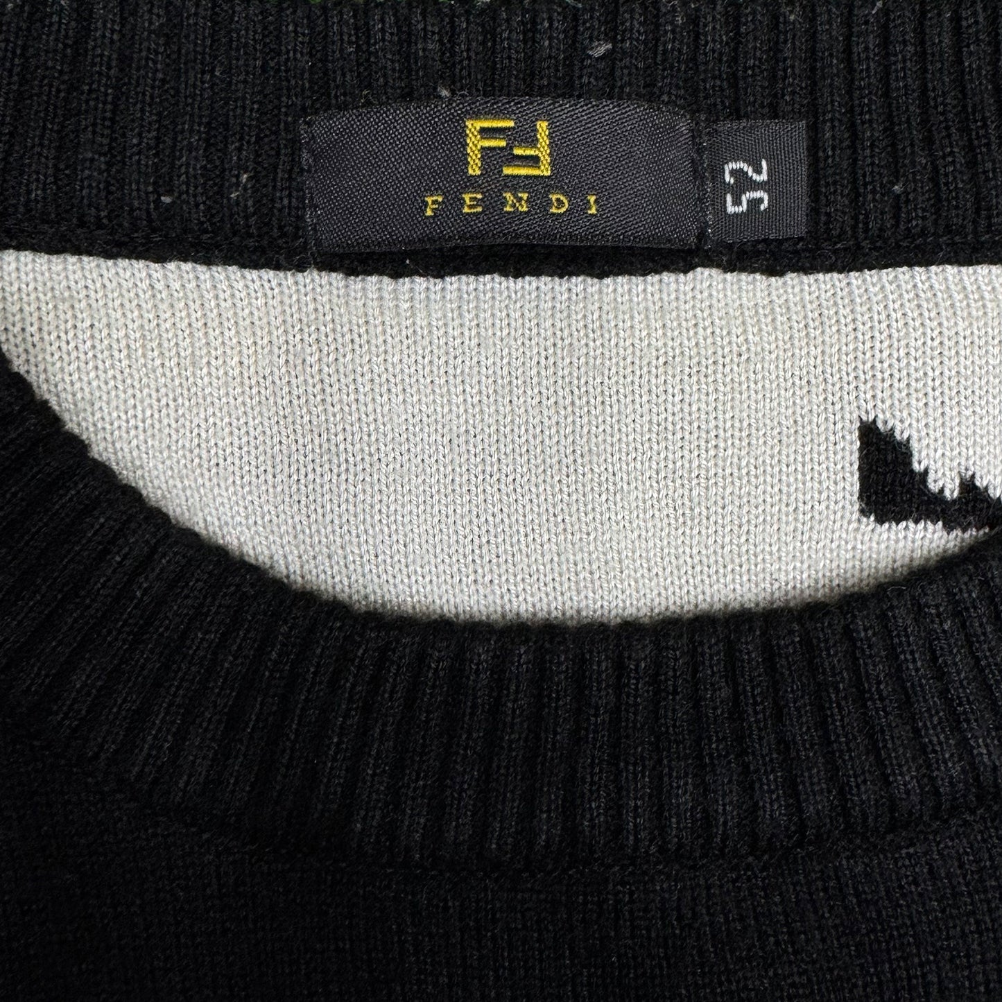 FENDI Black Monster Eyes Sweater (Size Small)