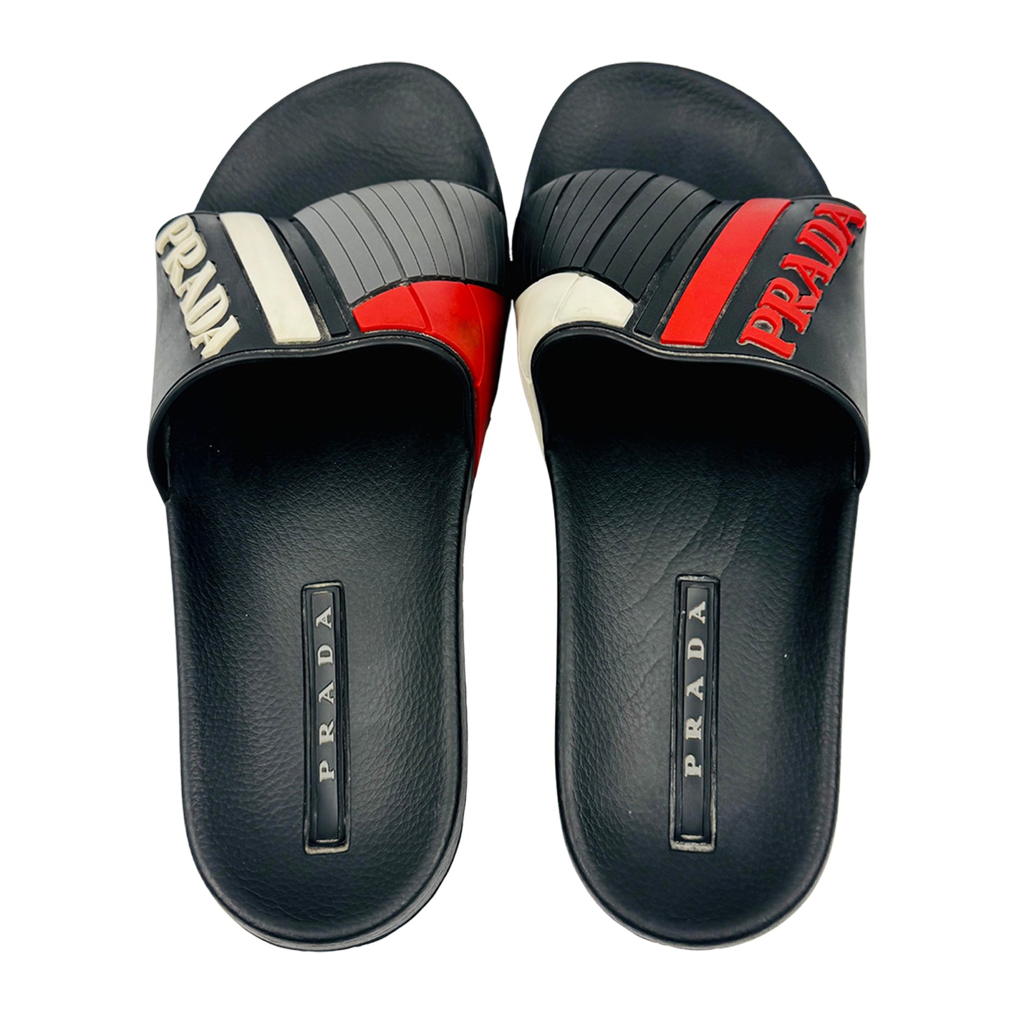 Prada Black Rubber Slides (Size 42/42.5) - 4X3204