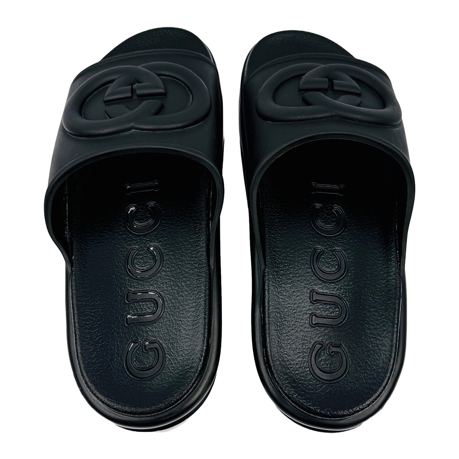 Inside image of Gucci Black Interlocking G Slides (Size 39/39.5) - GUC1556587