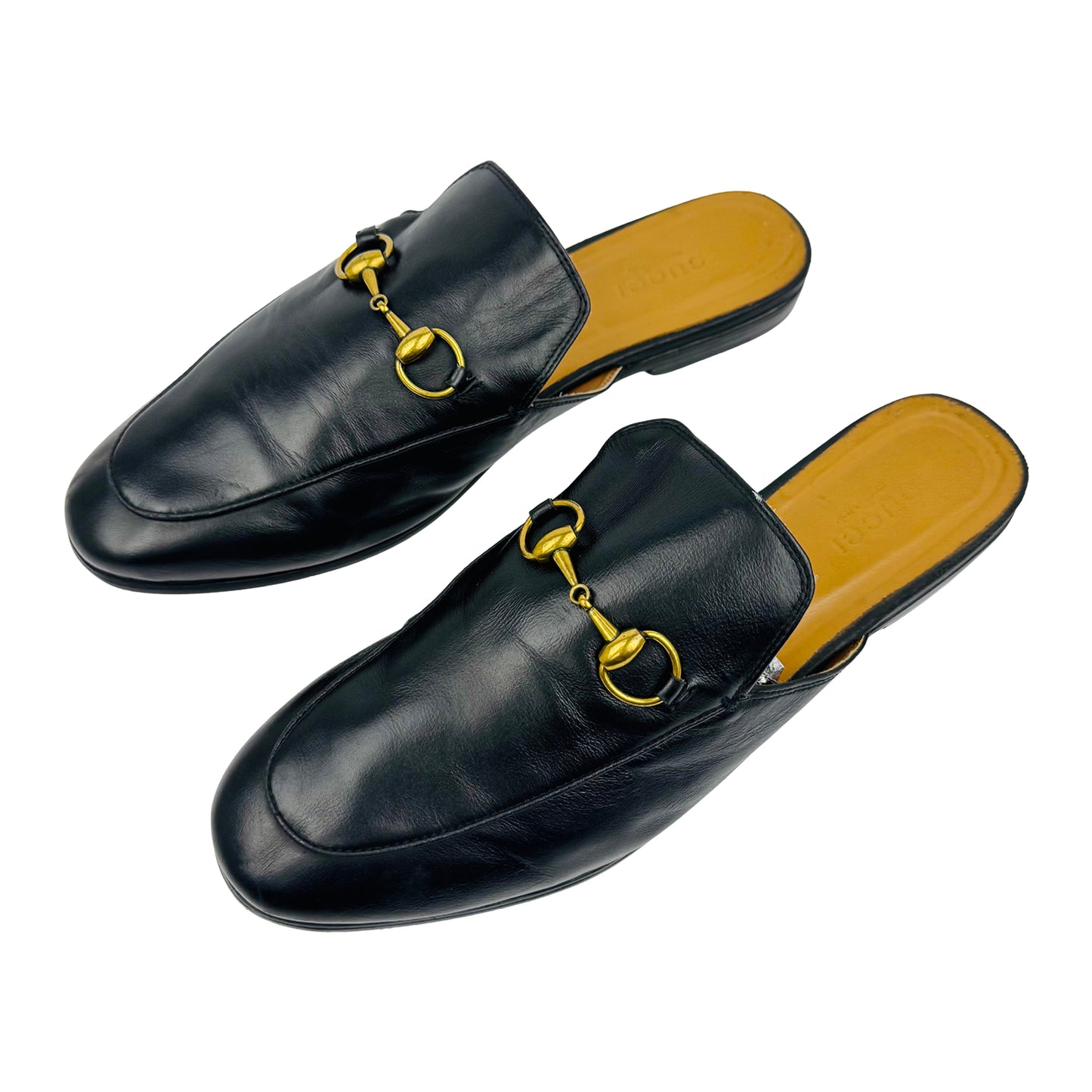 Gucci Princetown Black Leather Mules (Size 42)