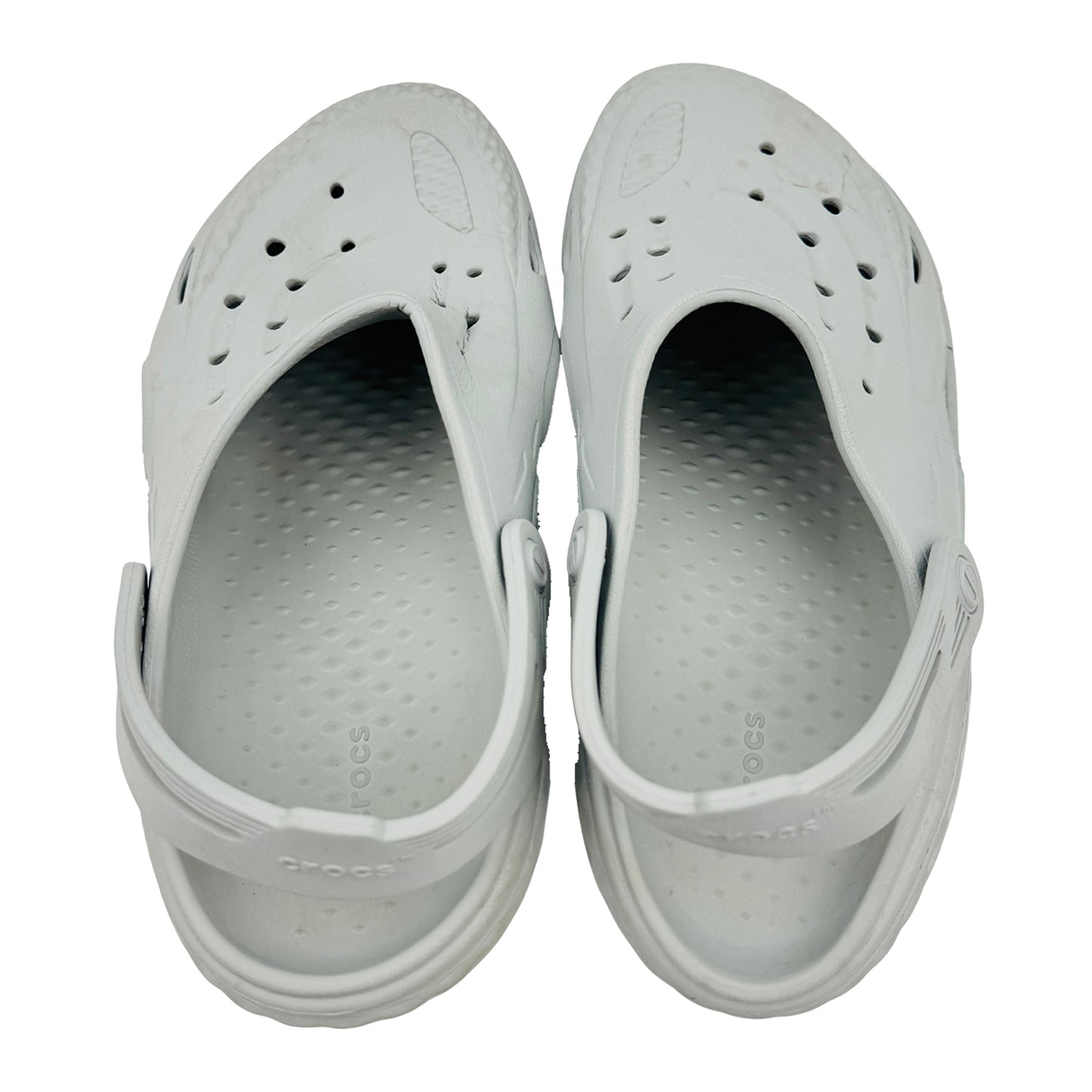 Crocs Off-Grid Light Grey Clogs (Size 44) - 209501